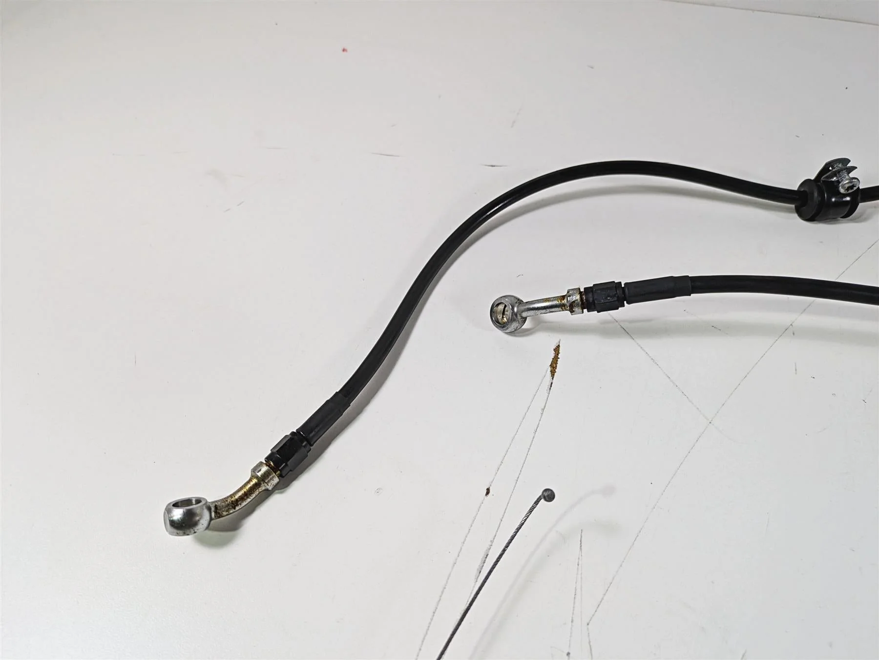 2015 Harley FXDL Dyna Low Rider Tall Bars Throttle Cable & Brake Line - Image 3