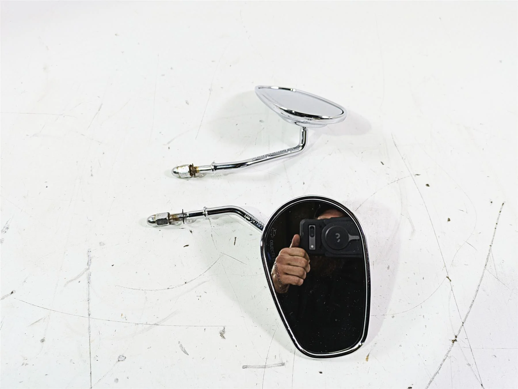 2015 Harley Touring FLHTKL E -Glide Low Rear View Mirror Set 91840-03B 91845-03B - Image 2