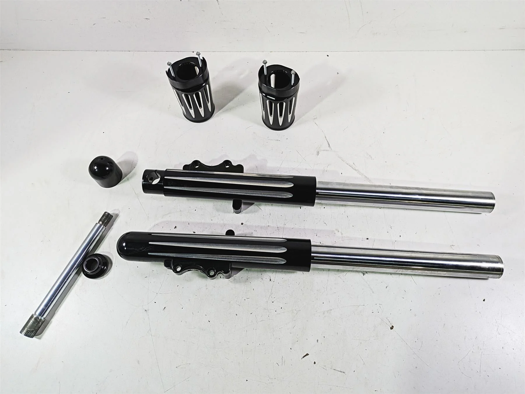 2015 Harley Touring FLHXS Street Glide Arlen Ness Front Fork Leg Set 49mm 40-512