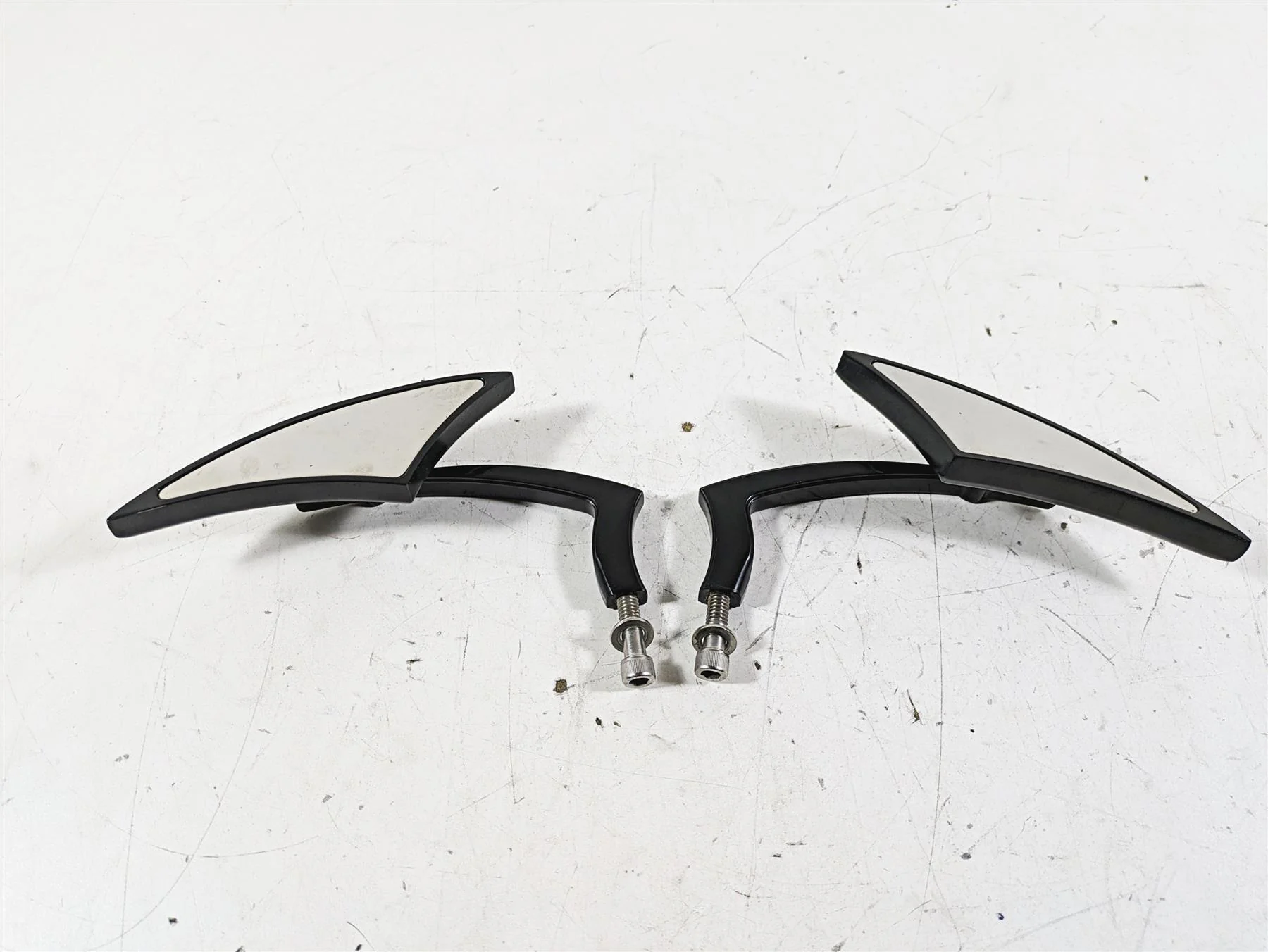 2015 Harley Touring FLHXS Street Glide Black Blade Rear View Mirror Set