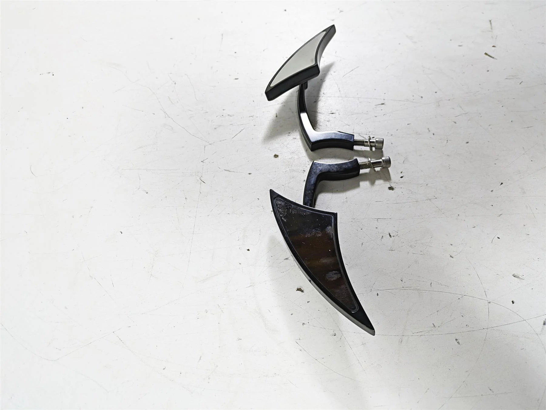 2015 Harley Touring FLHXS Street Glide Black Blade Rear View Mirror Set - Image 2