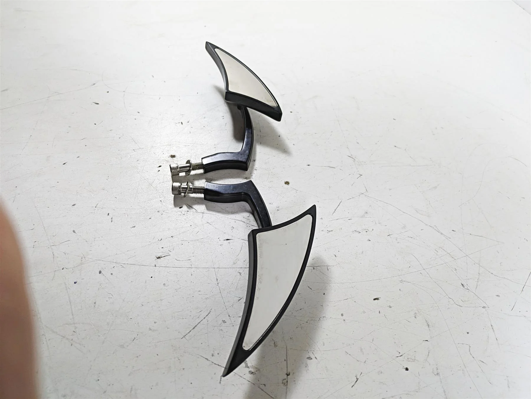 2015 Harley Touring FLHXS Street Glide Black Blade Rear View Mirror Set - Image 3