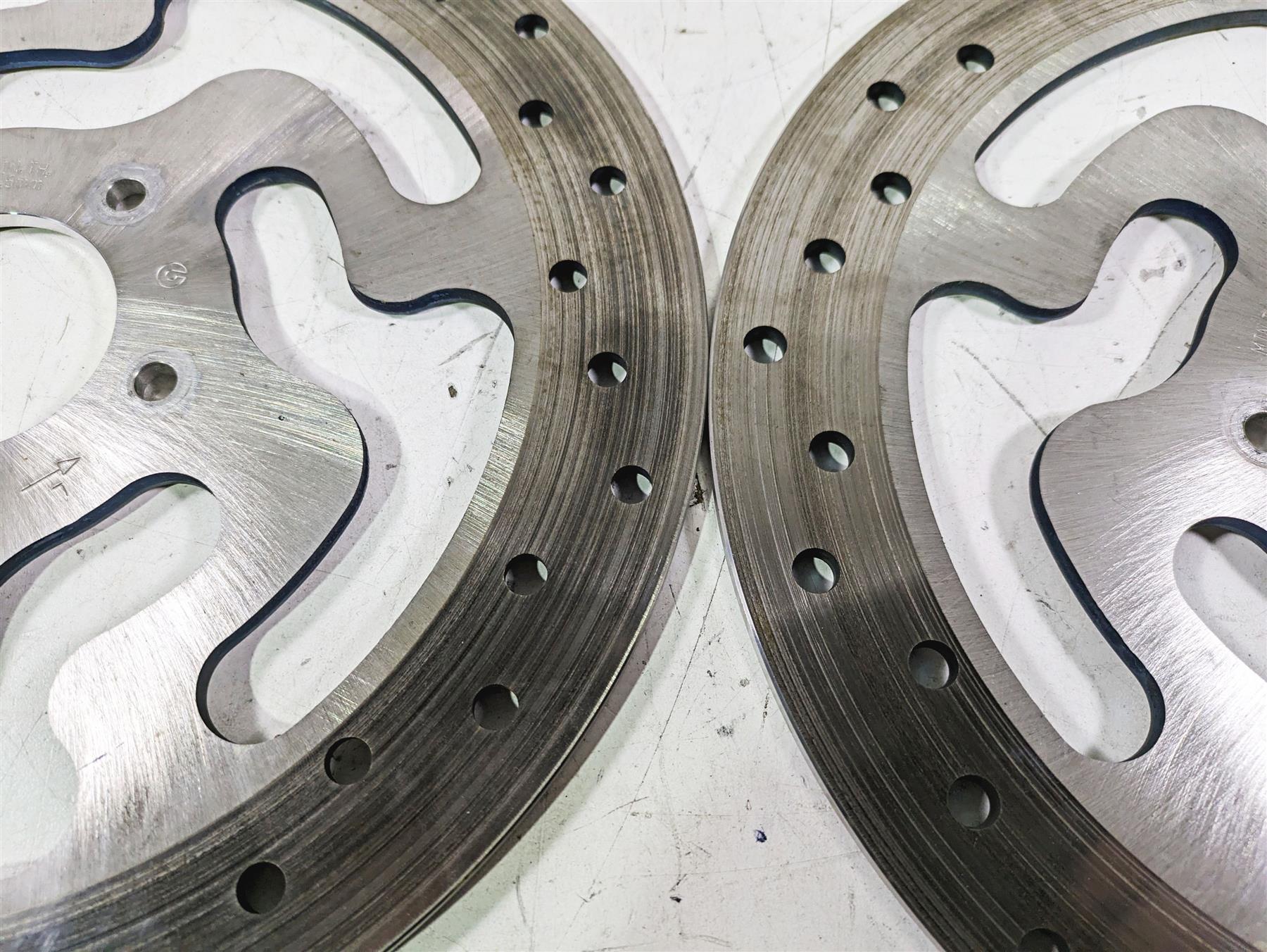 2015 Harley Touring FLHXS Street Glide Brembo Front Brake Rotor Set 41808-08A - Image 3