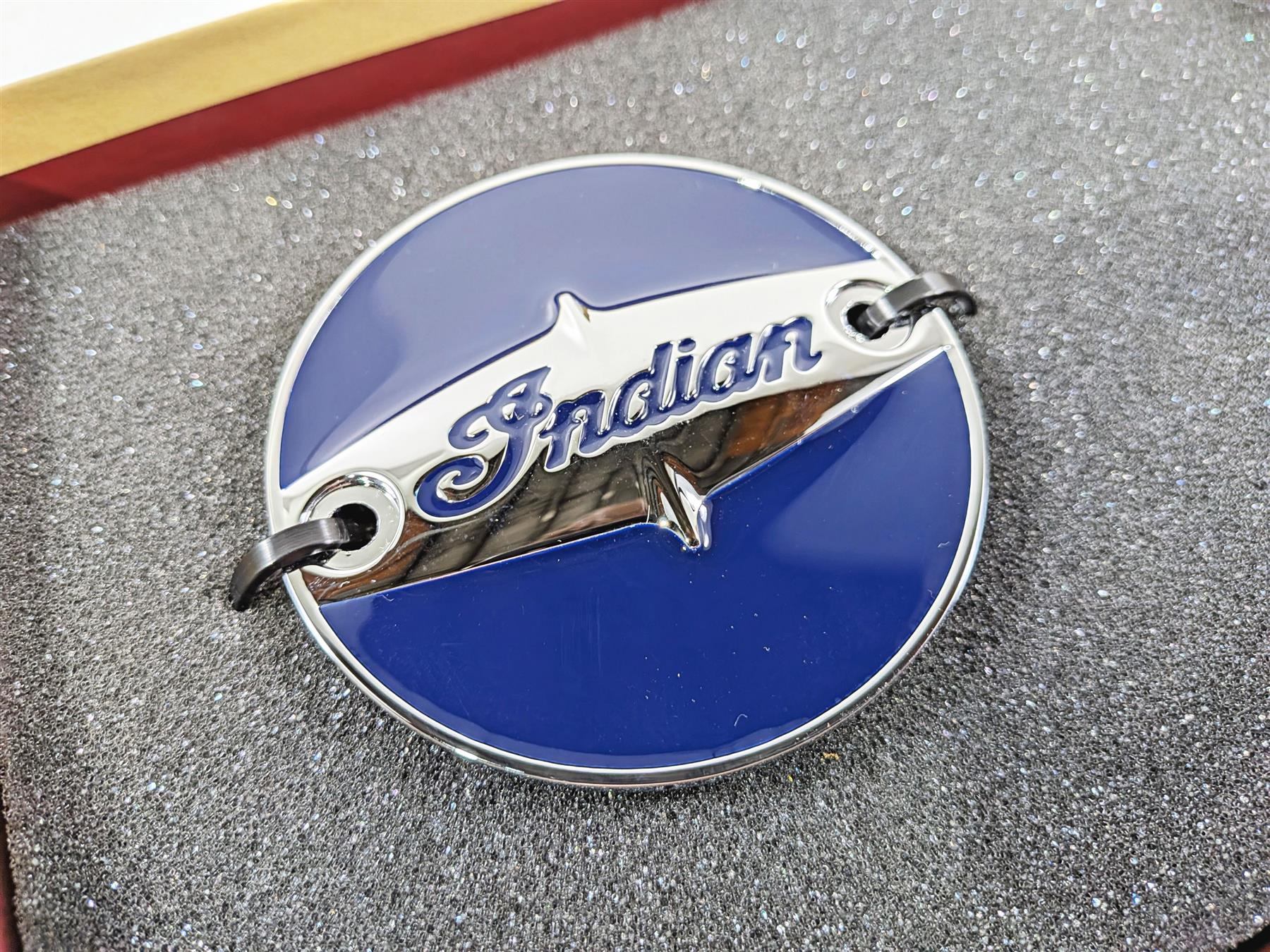 2015 Indian Chieftain Pinacle Cam Cover Springfield Blue + Original Box 2879564 - Image 11