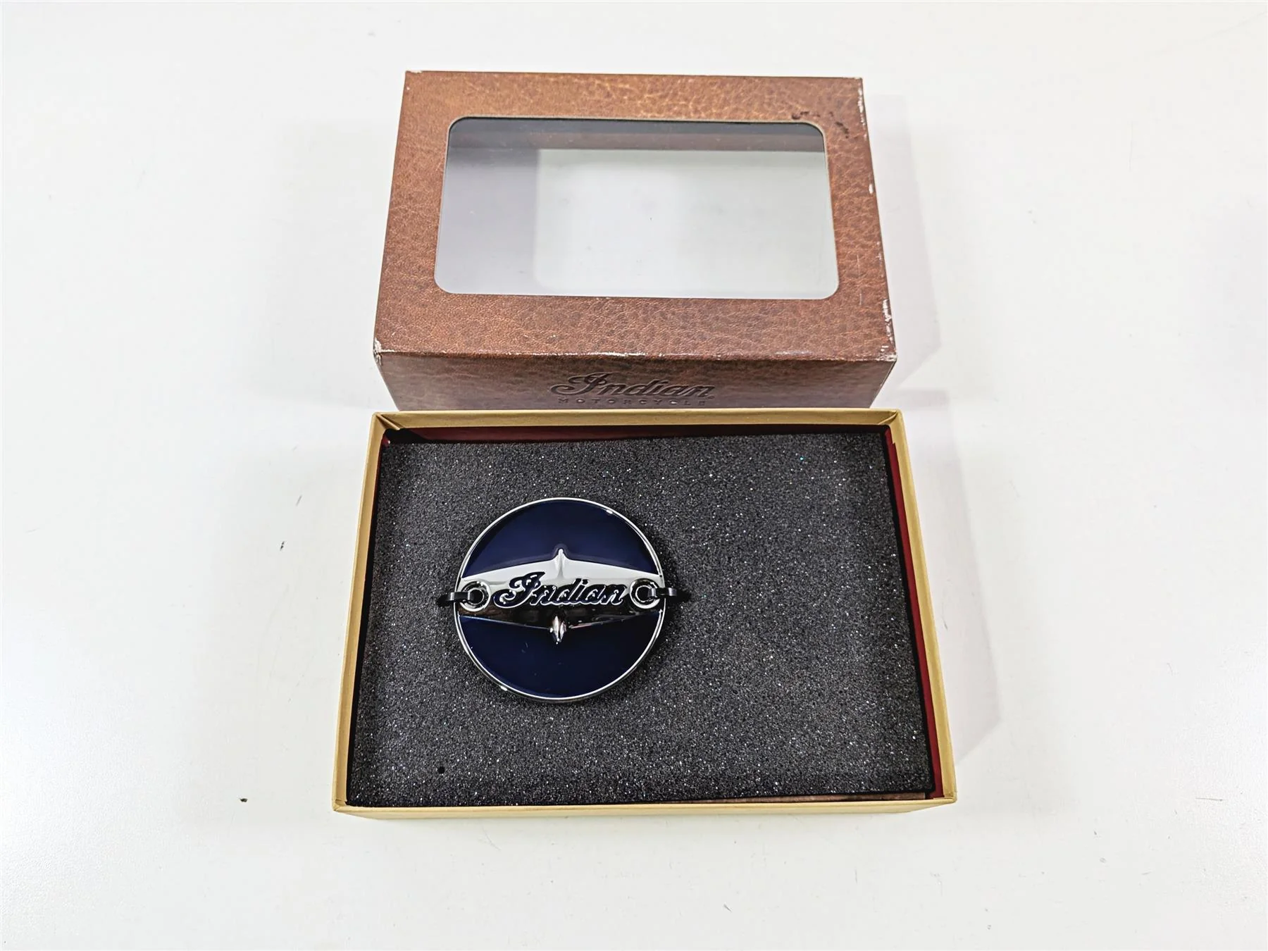 2015 Indian Chieftain Pinacle Cam Cover Springfield Blue + Original Box 2879564 - Image 8