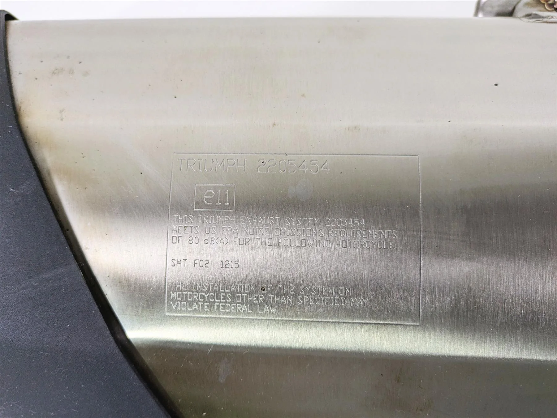 2015 Triumph Tiger Explorer XC Exhaust Pipe Muffler Silencer T2205454 - Image 9