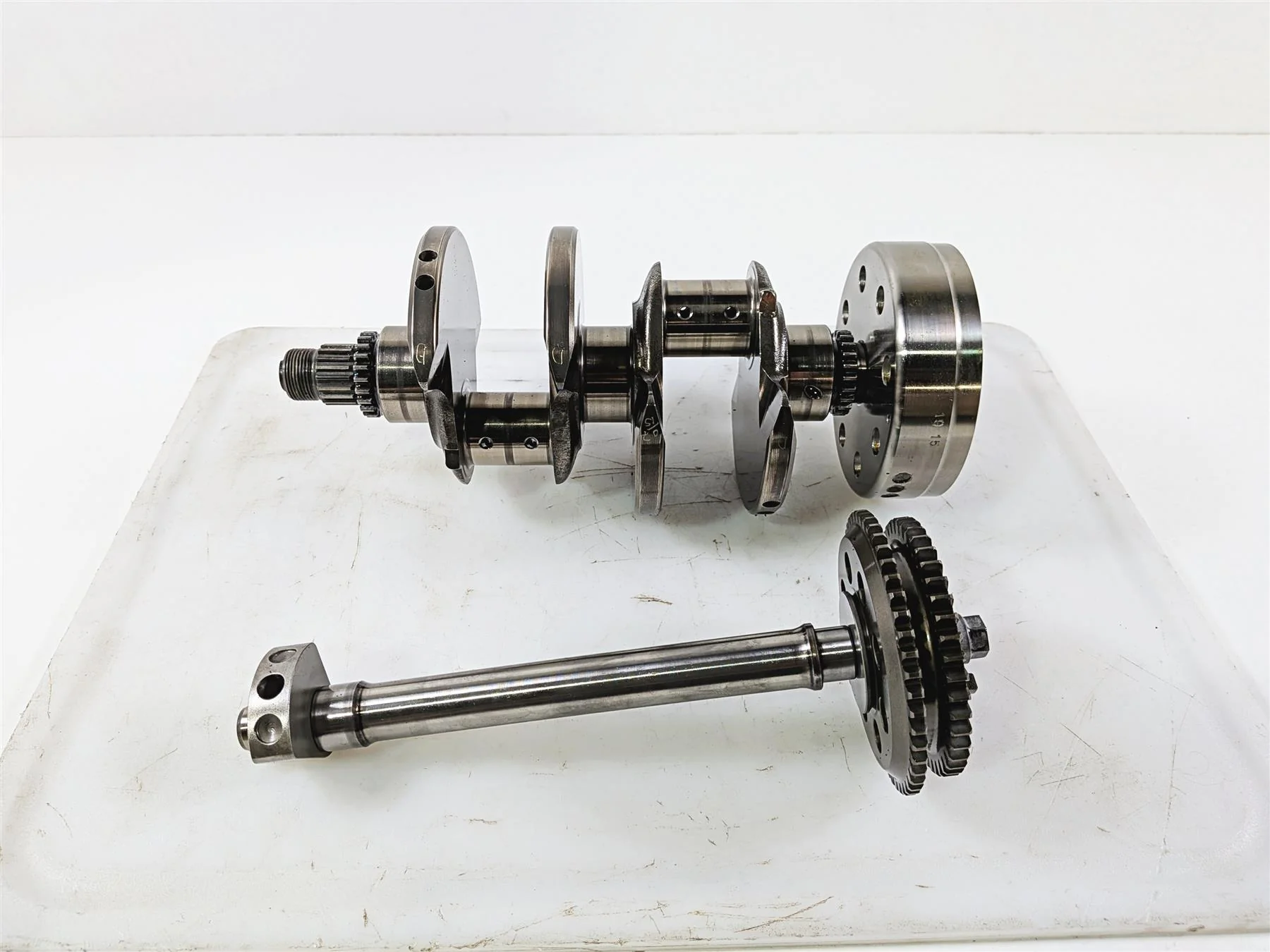 2016 Aprilia RSV 1100 Tuono V4 Factory Crankshaft Crank & Balancer Shaft 2A000299 - Image 13