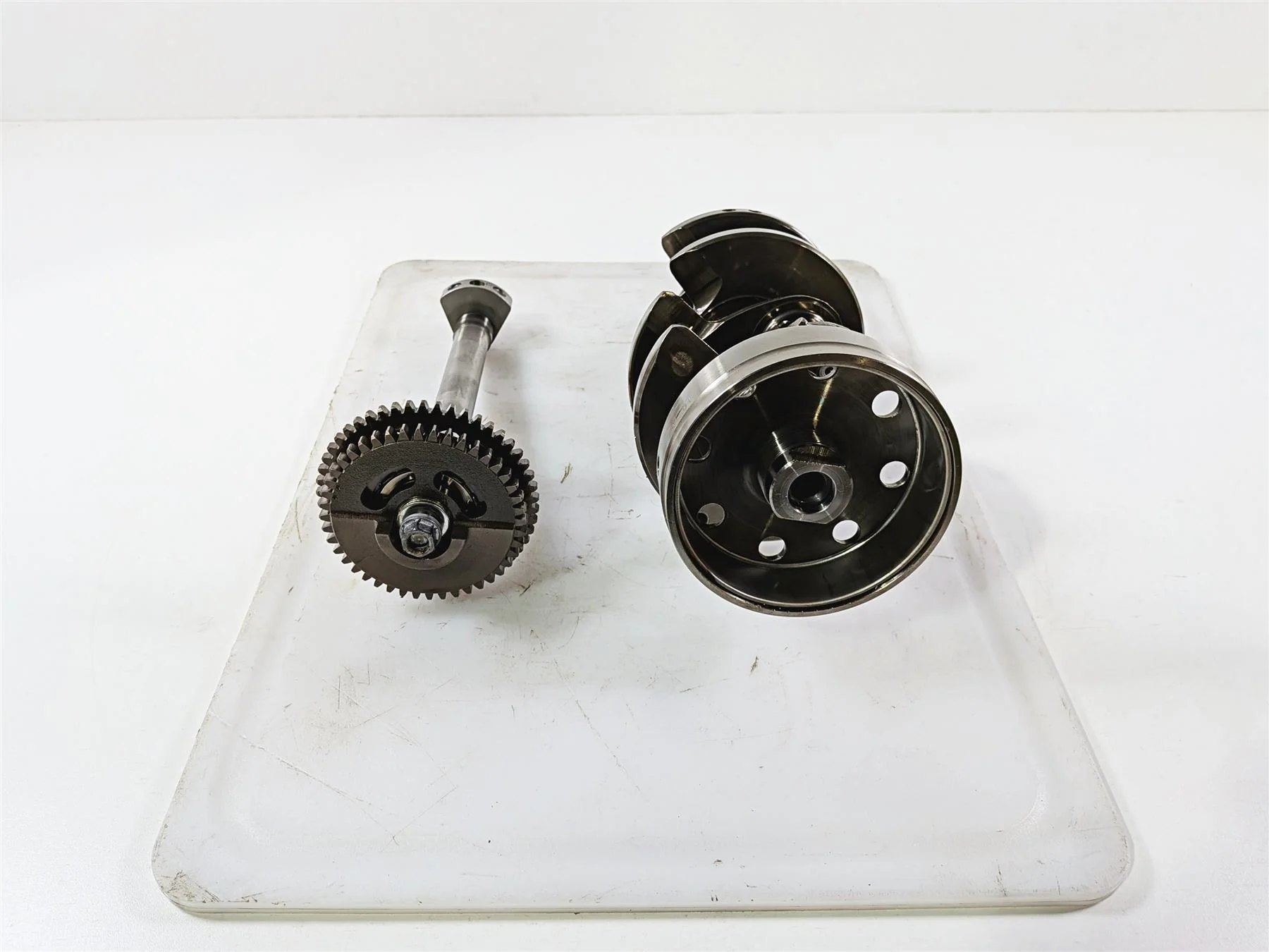 2016 Aprilia RSV 1100 Tuono V4 Factory Crankshaft Crank & Balancer Shaft 2A000299 - Image 2