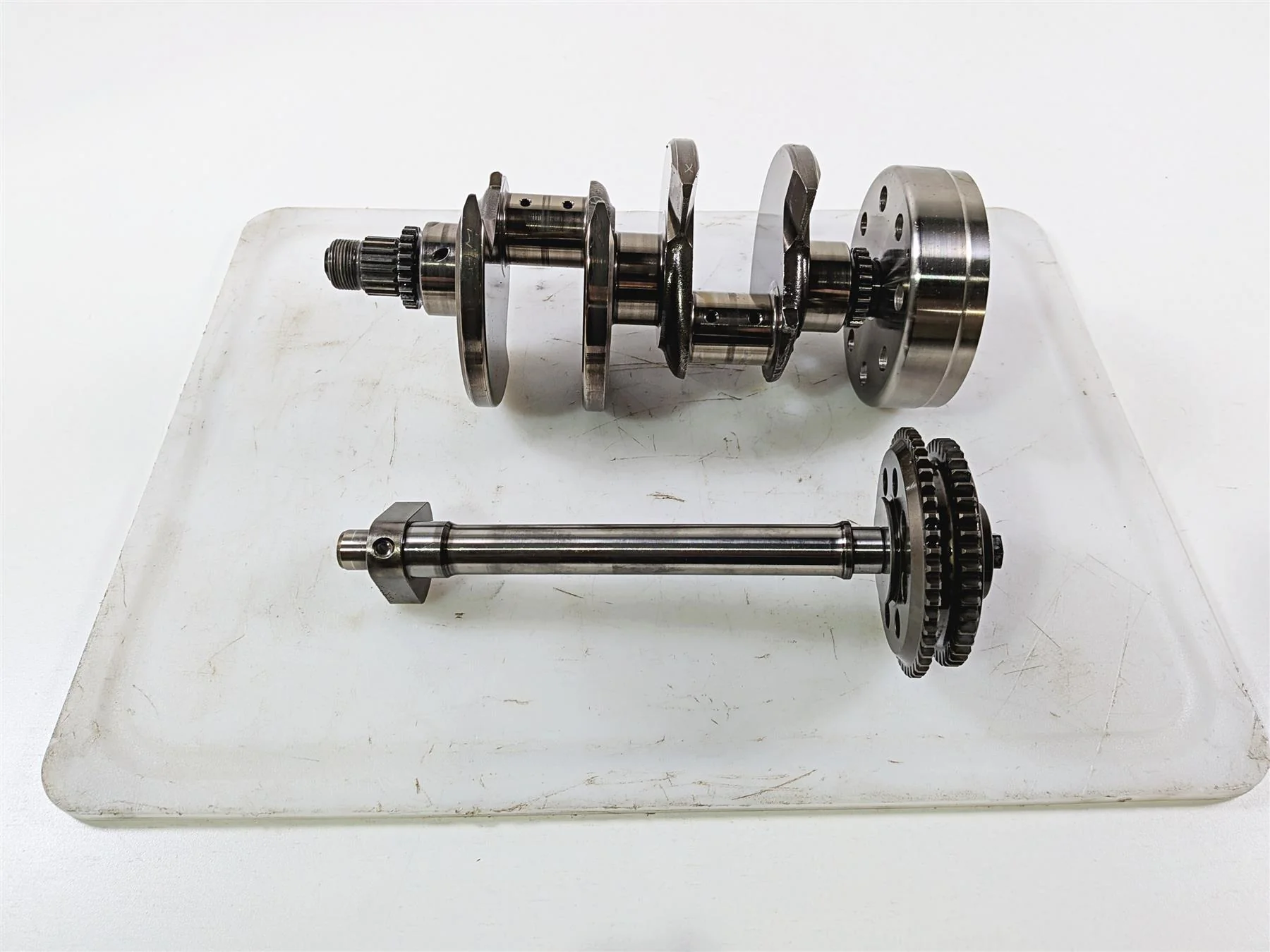2016 Aprilia RSV 1100 Tuono V4 Factory Crankshaft Crank & Balancer Shaft 2A000299 - Image 3