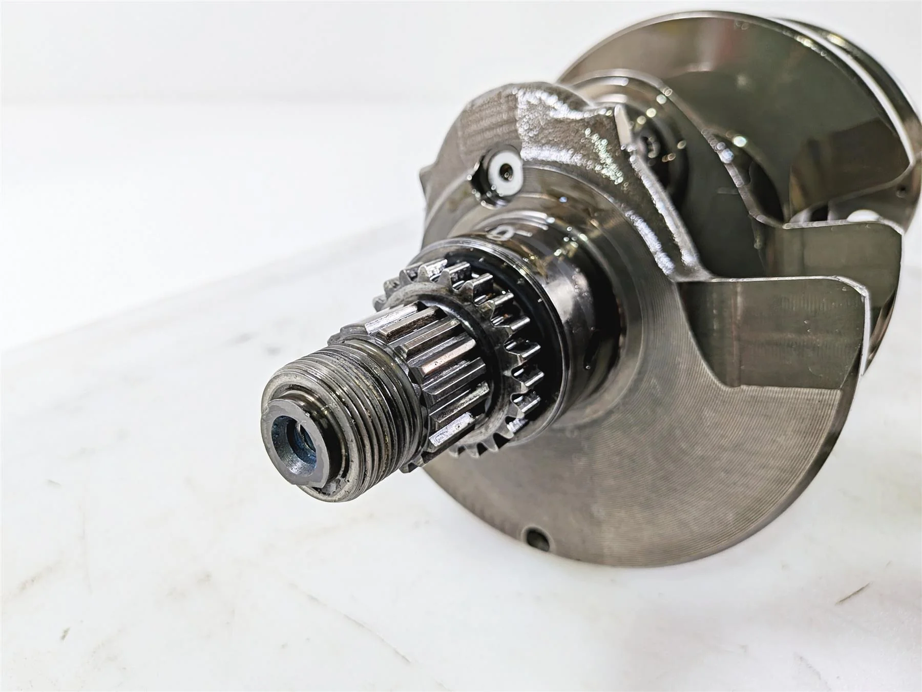 2016 Aprilia RSV 1100 Tuono V4 Factory Crankshaft Crank & Balancer Shaft 2A000299 - Image 5