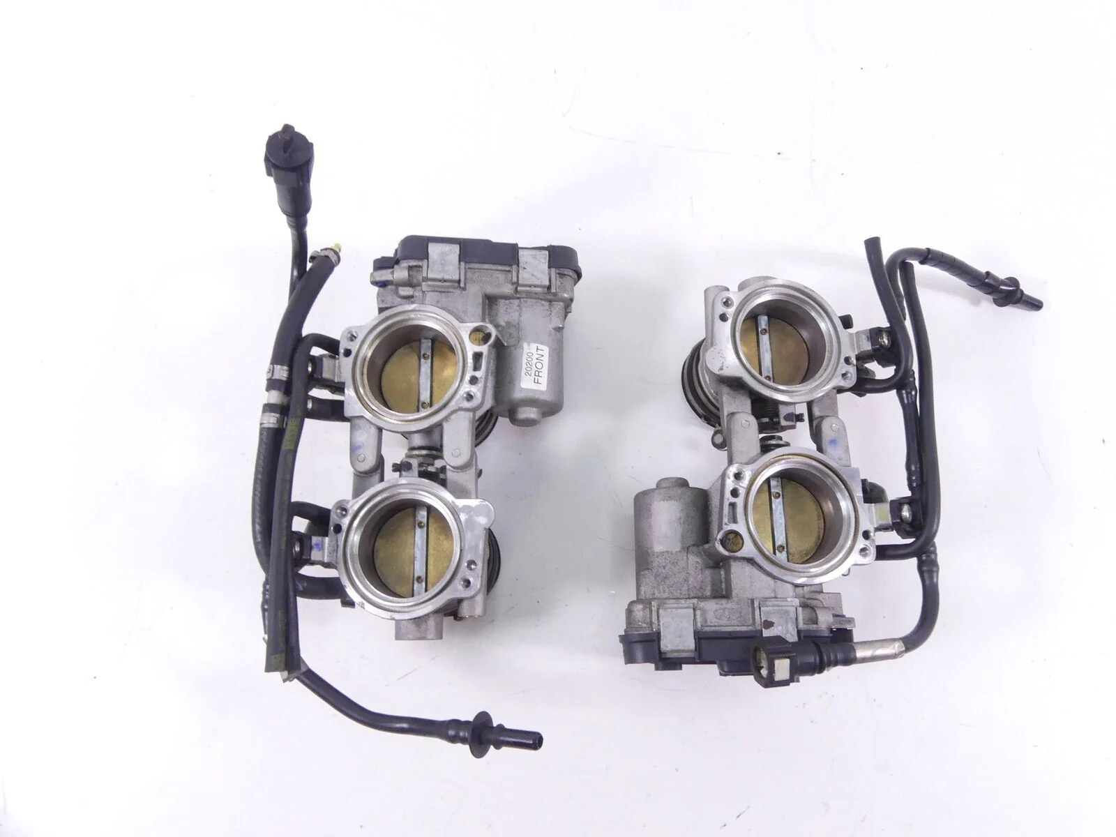 2016 Aprilia RSV 1100 Tuono V4 RR Throttle Body Fuel Injector Set 857303 857304 - Image 3
