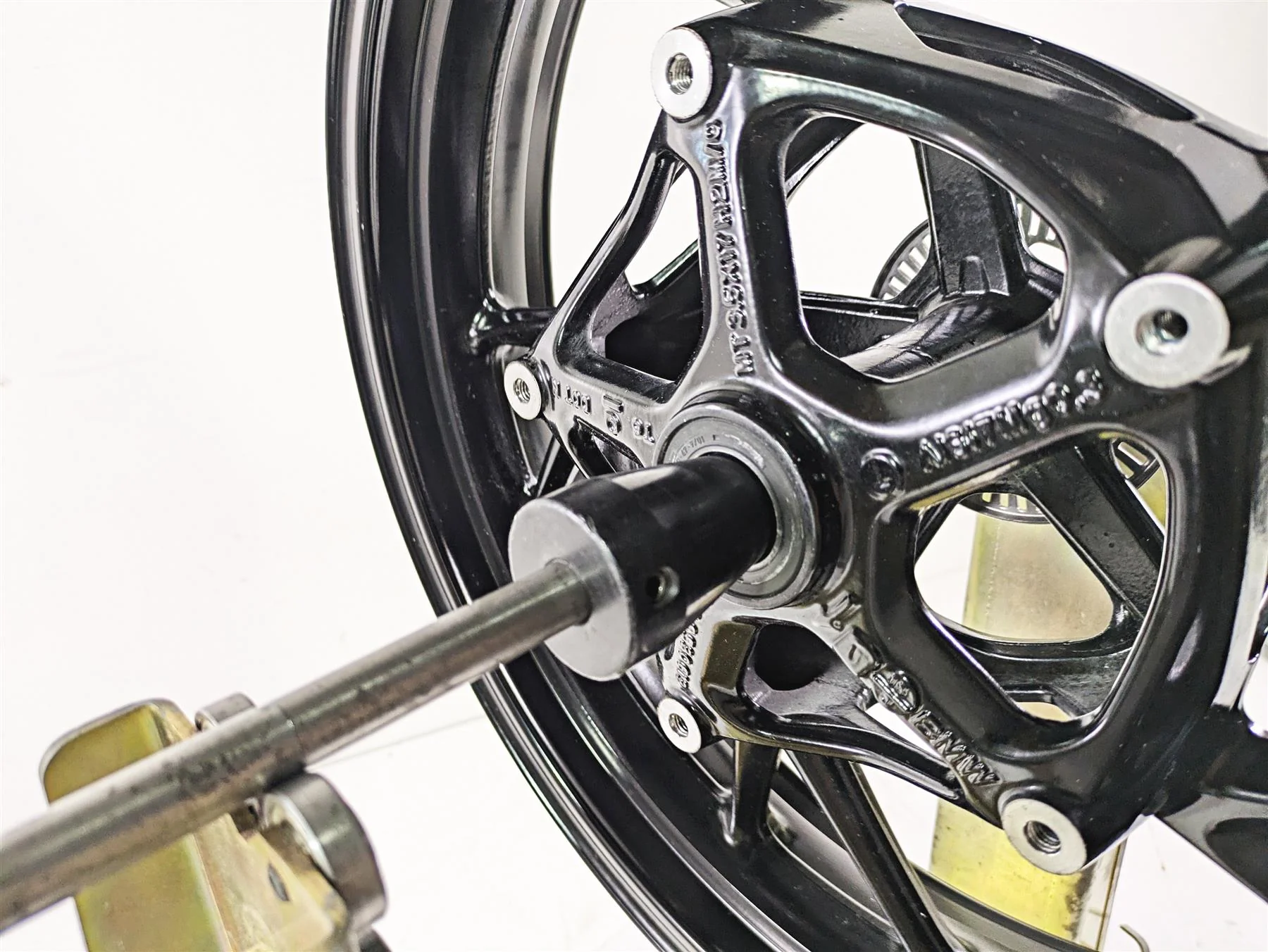 2016 BMW F800R K73 Front Wheel Rim Black Straight 17x3.5 36318551409 - Image 6