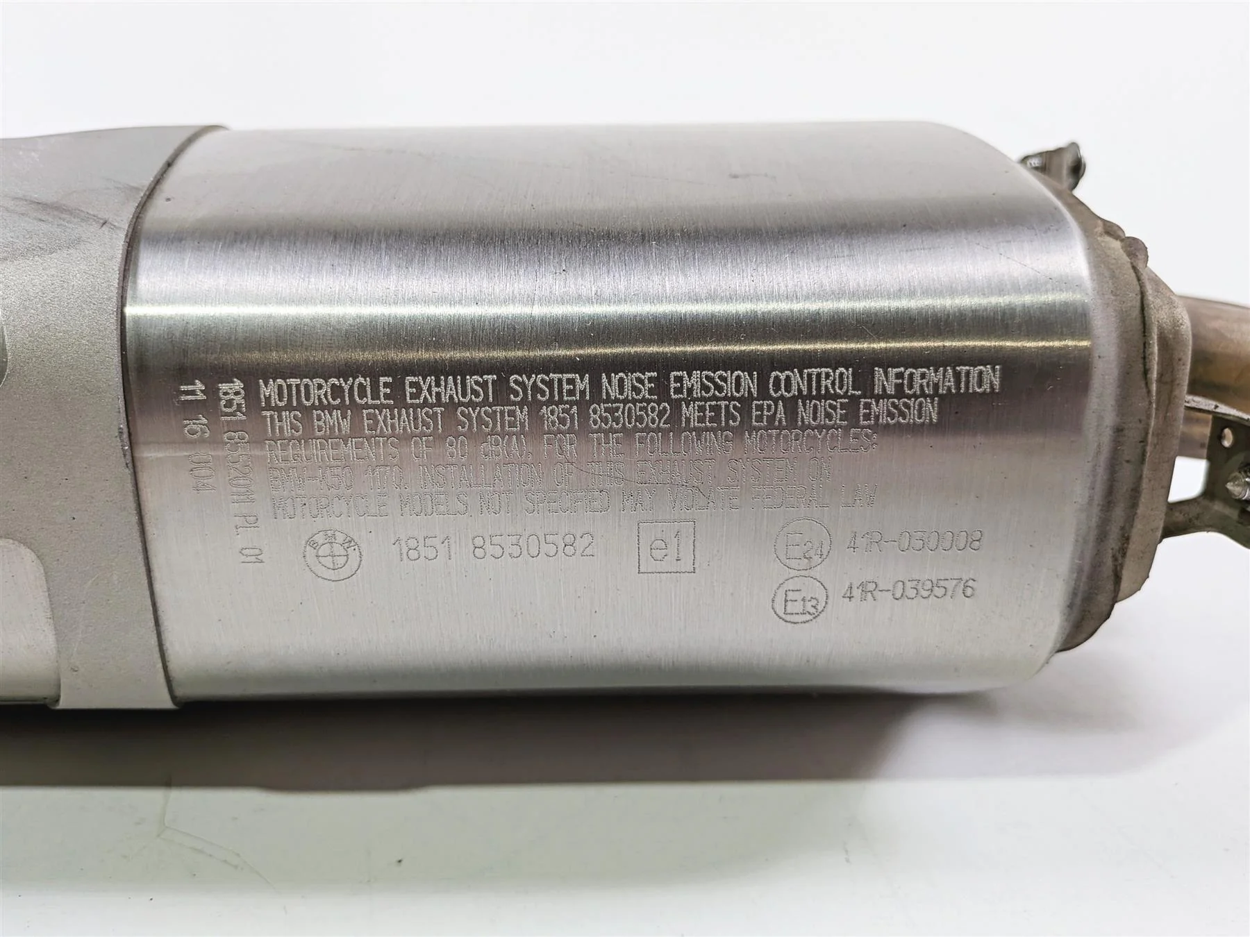 2016 BMW R1200 GS K50 Exhaust Pipe Muffler 18518525082 - Image 7
