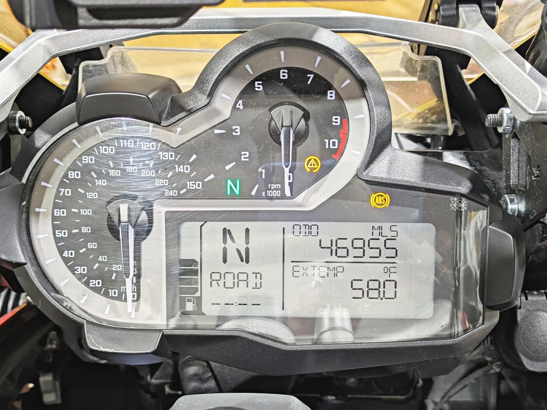 2016 BMW R1200 GS K50 Speedometer Gauges Instrument -46k 62118557882 62118393192 - Image 2