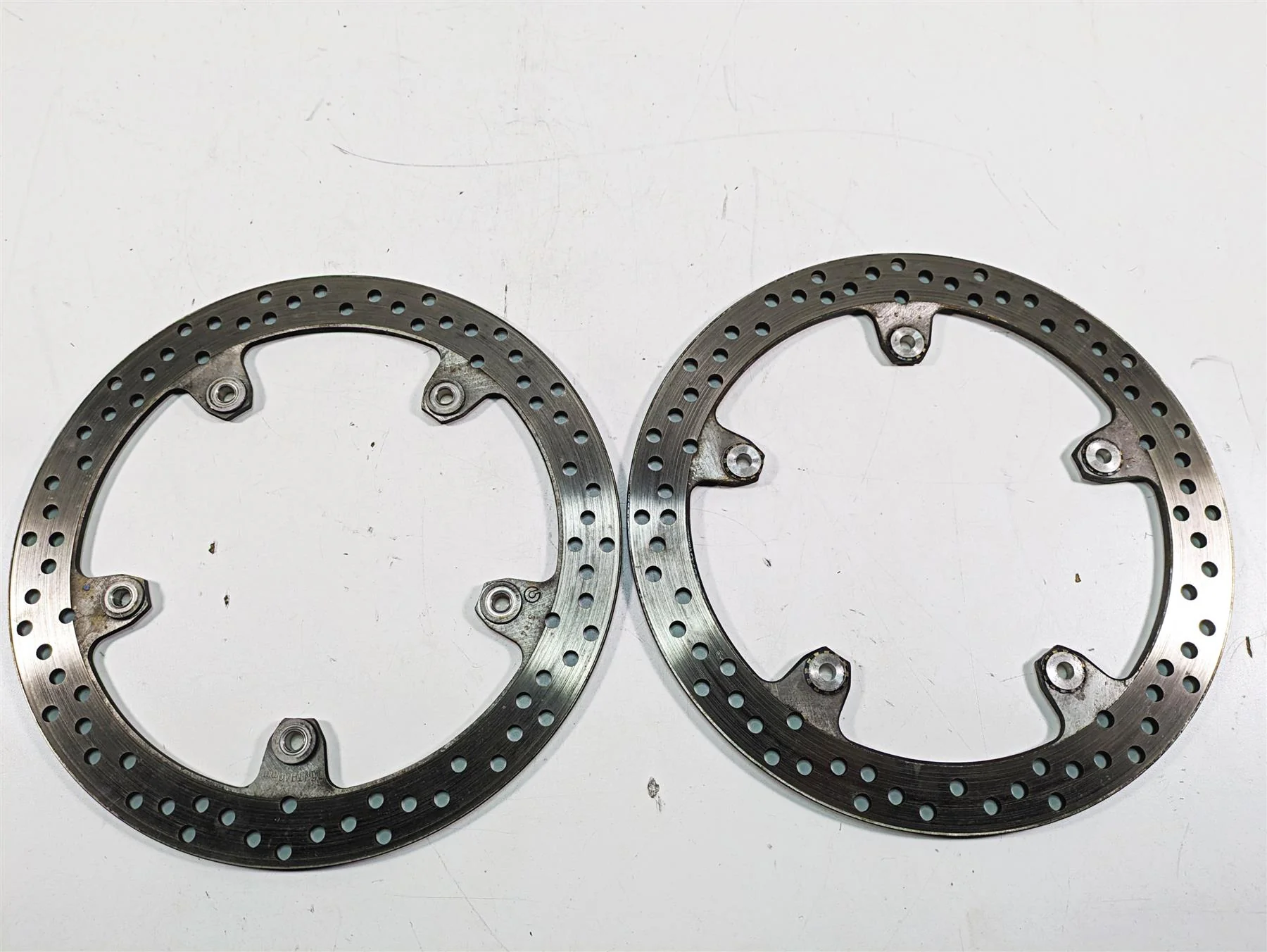 2016 BMW R1200R K53 Front Brembo Brake Disc Rotor 320mm Set 34118526575 - Image 7