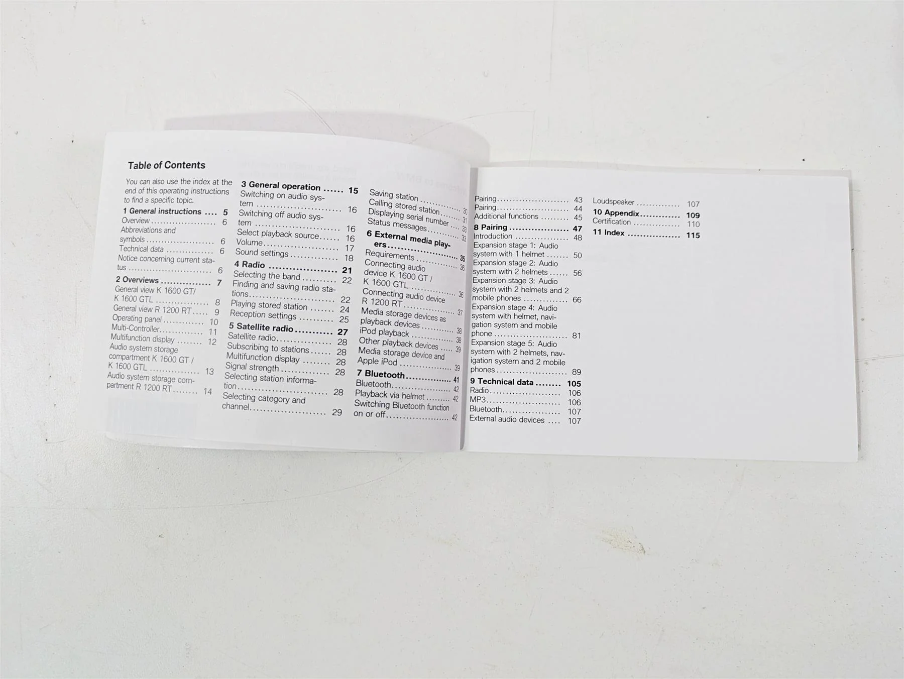 2016 BMW R1200RT K52 Audio System Pairing Risers Owner Manual  01418551487 - Image 4