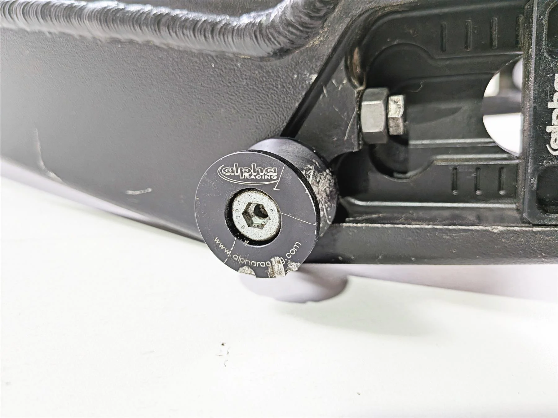 2016 BMW S1000RR K46 Black Rear Swingarm Alpha Racing Adjuster 33358549982 - Image 10