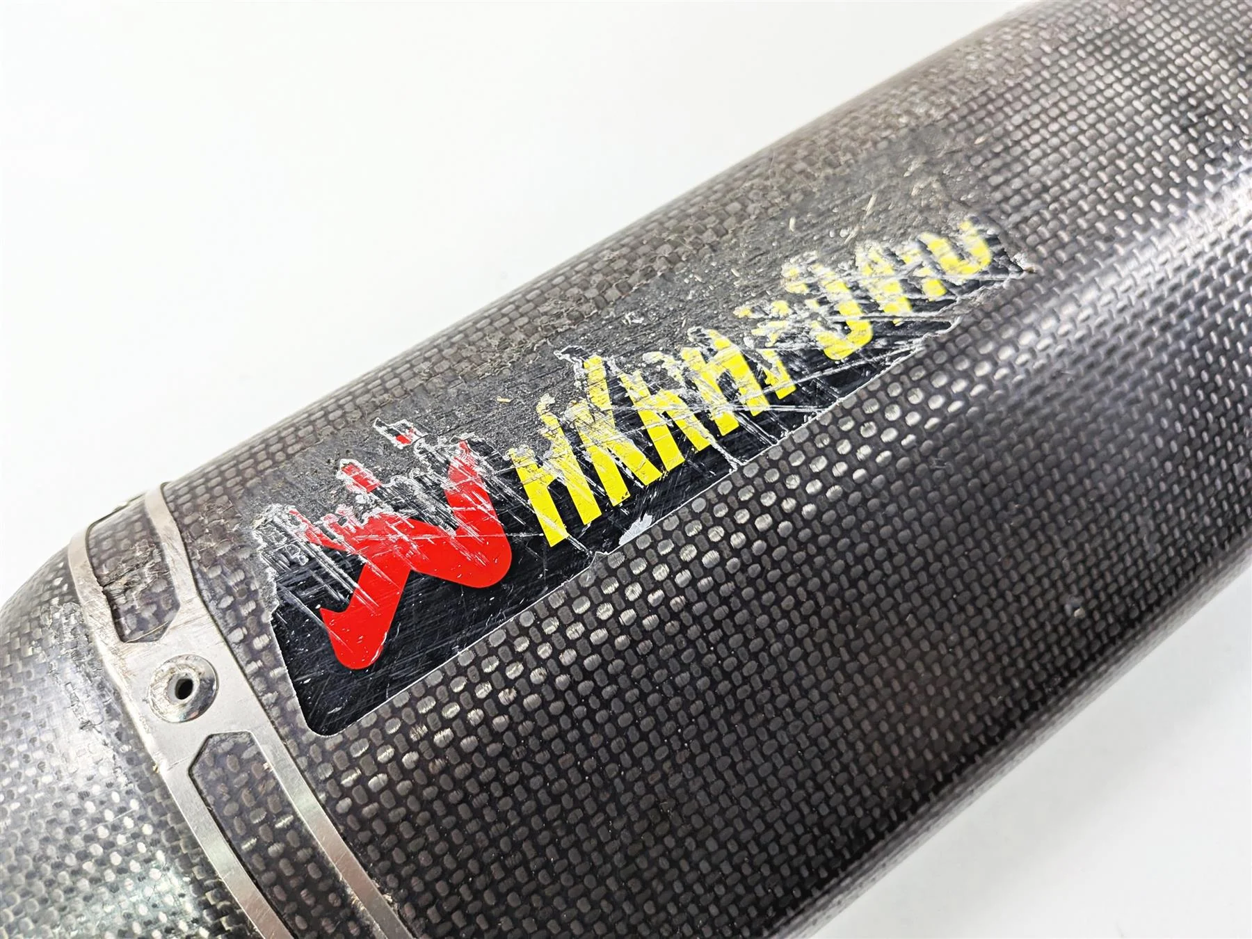 2016 BMW S1000RR K46 Damaged Akrapovic Carbon Fiber Exhaust Pipe Muffler M-HR045 - Image 17