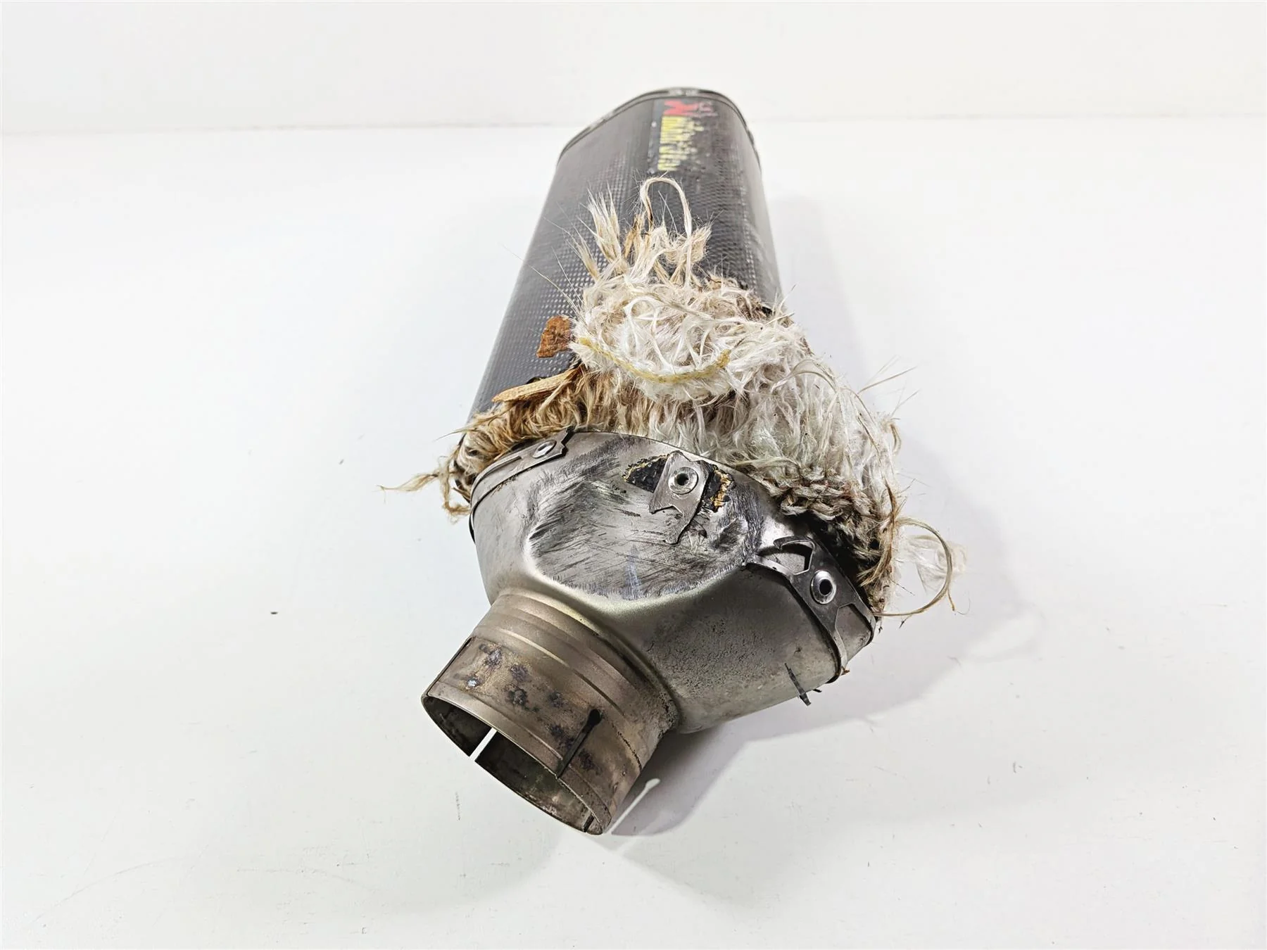 2016 BMW S1000RR K46 Damaged Akrapovic Carbon Fiber Exhaust Pipe Muffler M-HR045 - Image 5