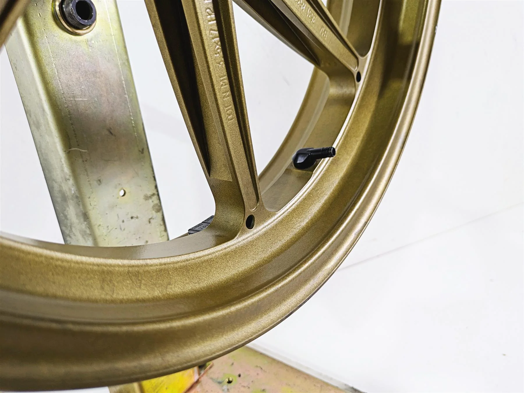 2016 BMW S1000RR K46 Front Wheel Rim Forged Gold 17x3.5 -Dent 36318548892 - Image 2