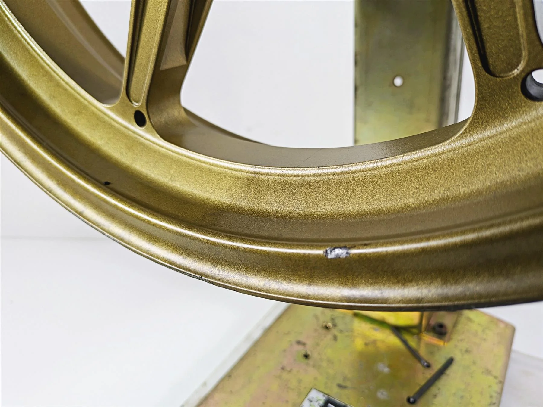 2016 BMW S1000RR K46 Front Wheel Rim Forged Gold 17x3.5 -Dent 36318548892 - Image 6