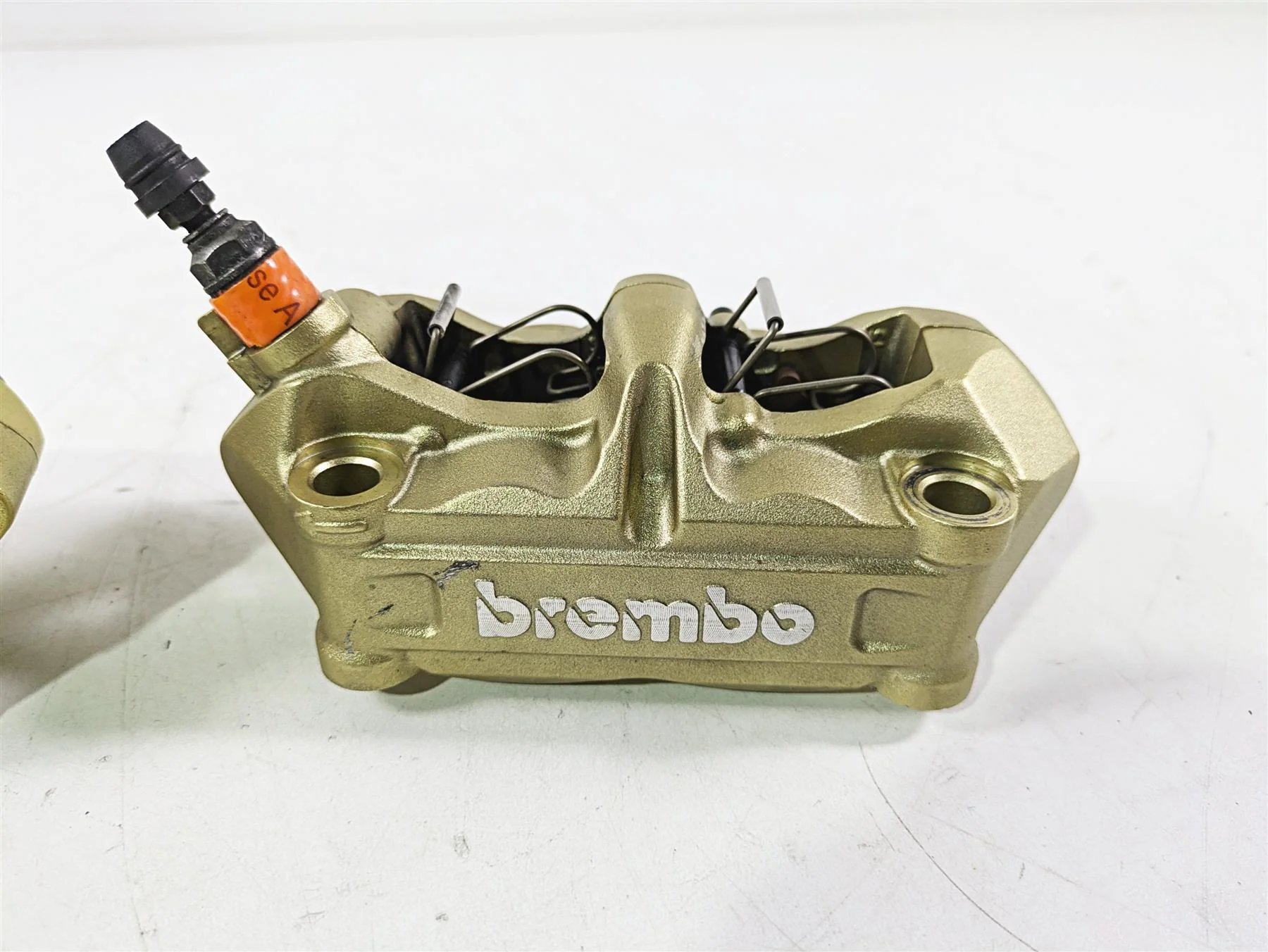 2016 BMW S1000RR K46 Golden Brembo Front Brake Calipers 100mm 34117714784 - Image 2