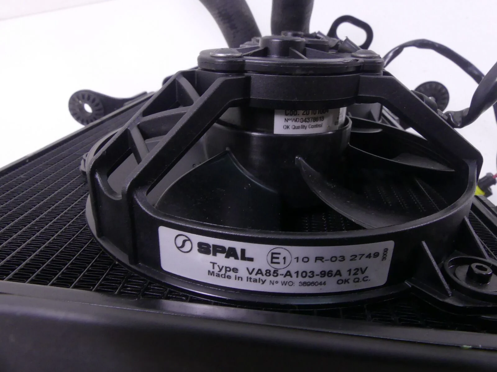 2016 Ducati Hypermotard 939SP Radiator Cooler Fans Reservoir Hoses Set 54840981D - Image 6