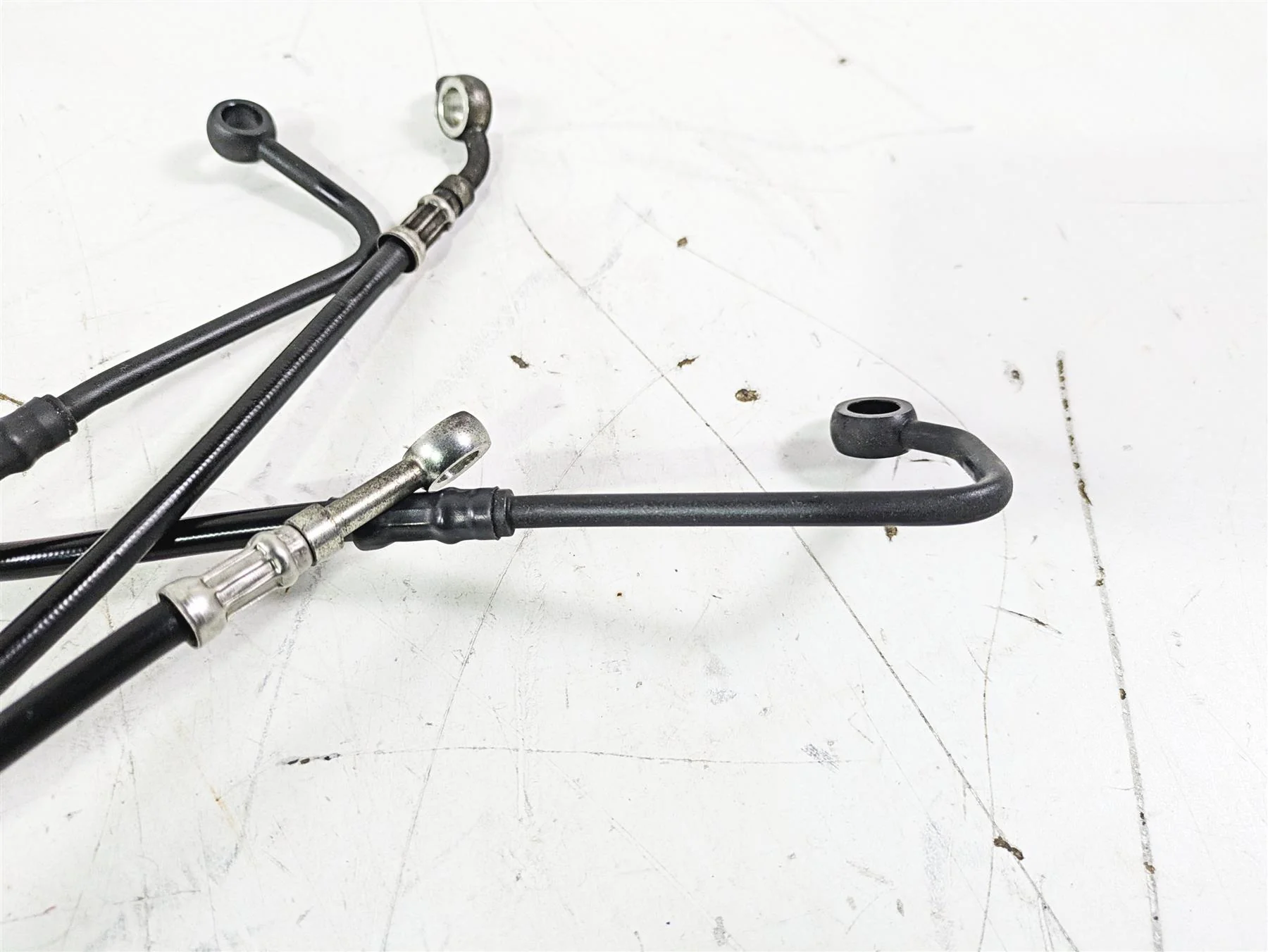 2016 Harley FLSTC Softail Heritage Abs Front Brake Line Hose Set 41800305 - Image 6