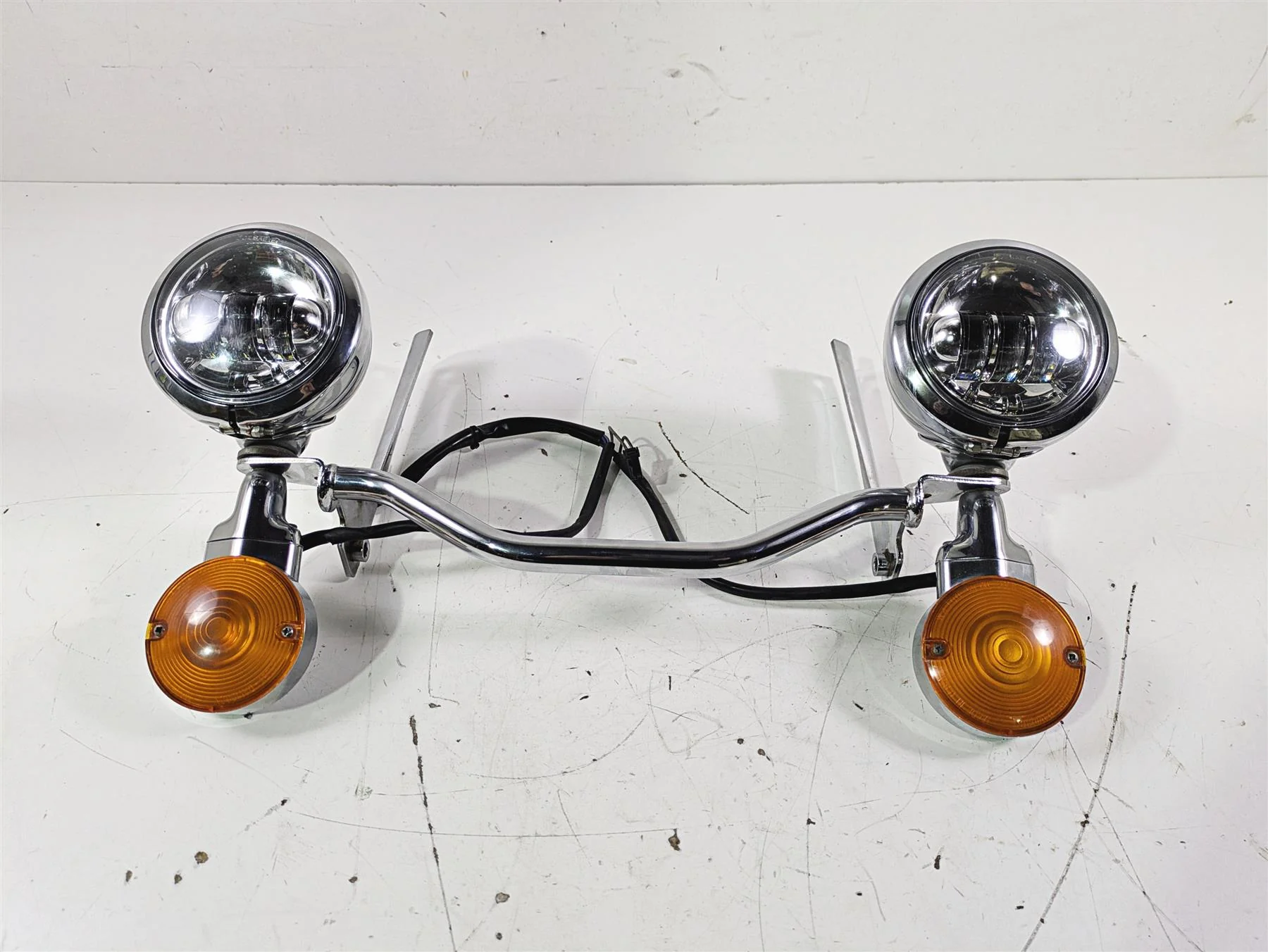 2016 Harley FLSTC Softail Heritage Front Led Spotlight Blinker Set 58082-02A