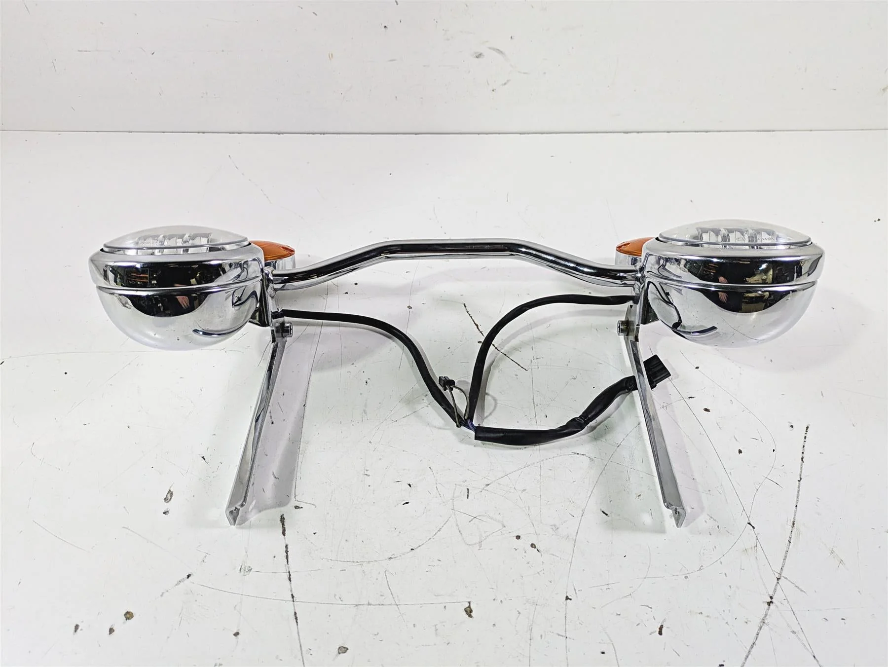 2016 Harley FLSTC Softail Heritage Front Led Spotlight Blinker Set 58082-02A - Image 2