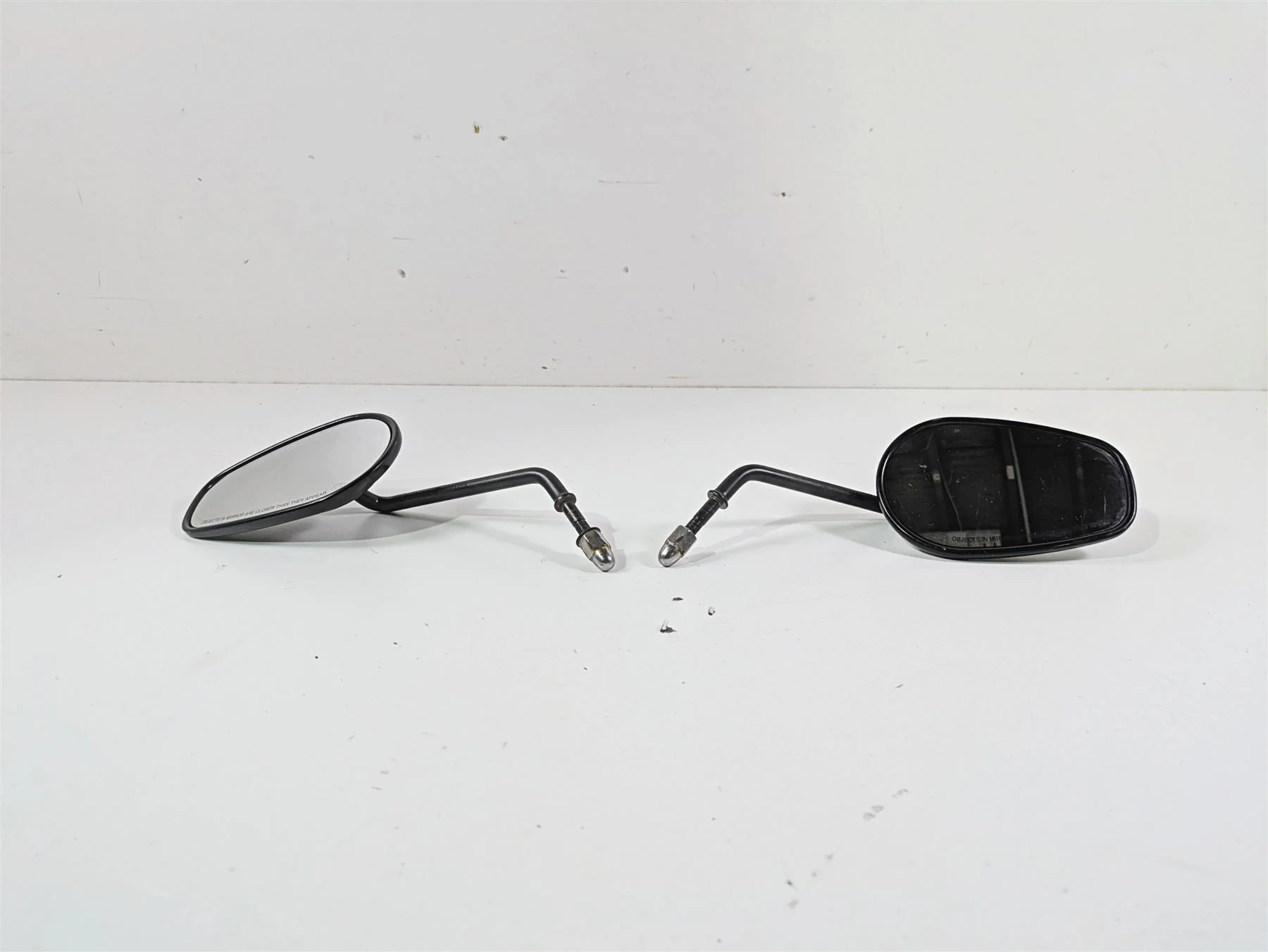 2016 Harley FXDF Dyna Fat Bob Black Rear View Mirror Set 91909-03B 91910-03B - Image 3