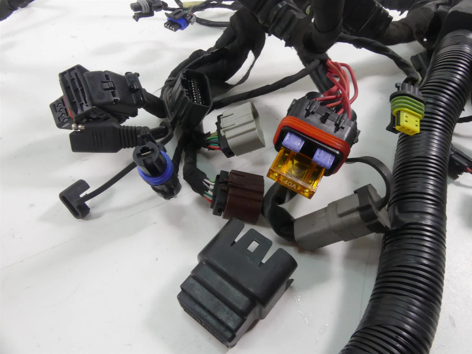 2016 Harley FXDLS Dyna Low Rider Main Wiring Harness Loom - No Cuts 69201569A - Image 3