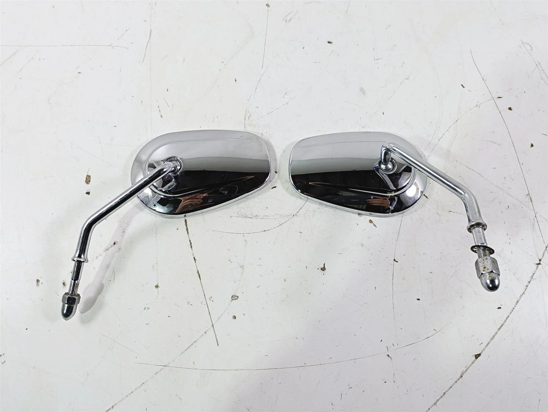 2016 Harley Touring FLTRX Road Glide Rear View Chrome Mirror Set 91910-03B - Image 10