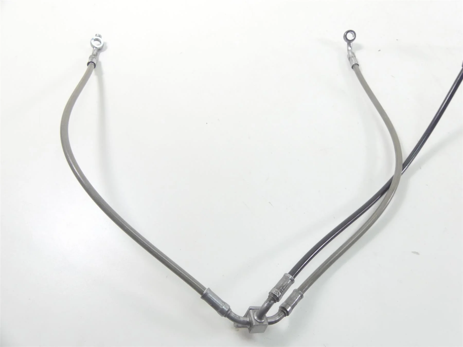 2016 Indian Chieftain Dark Horse Front Abs Brake Line Hose Set 1912487 1911988 - Image 2