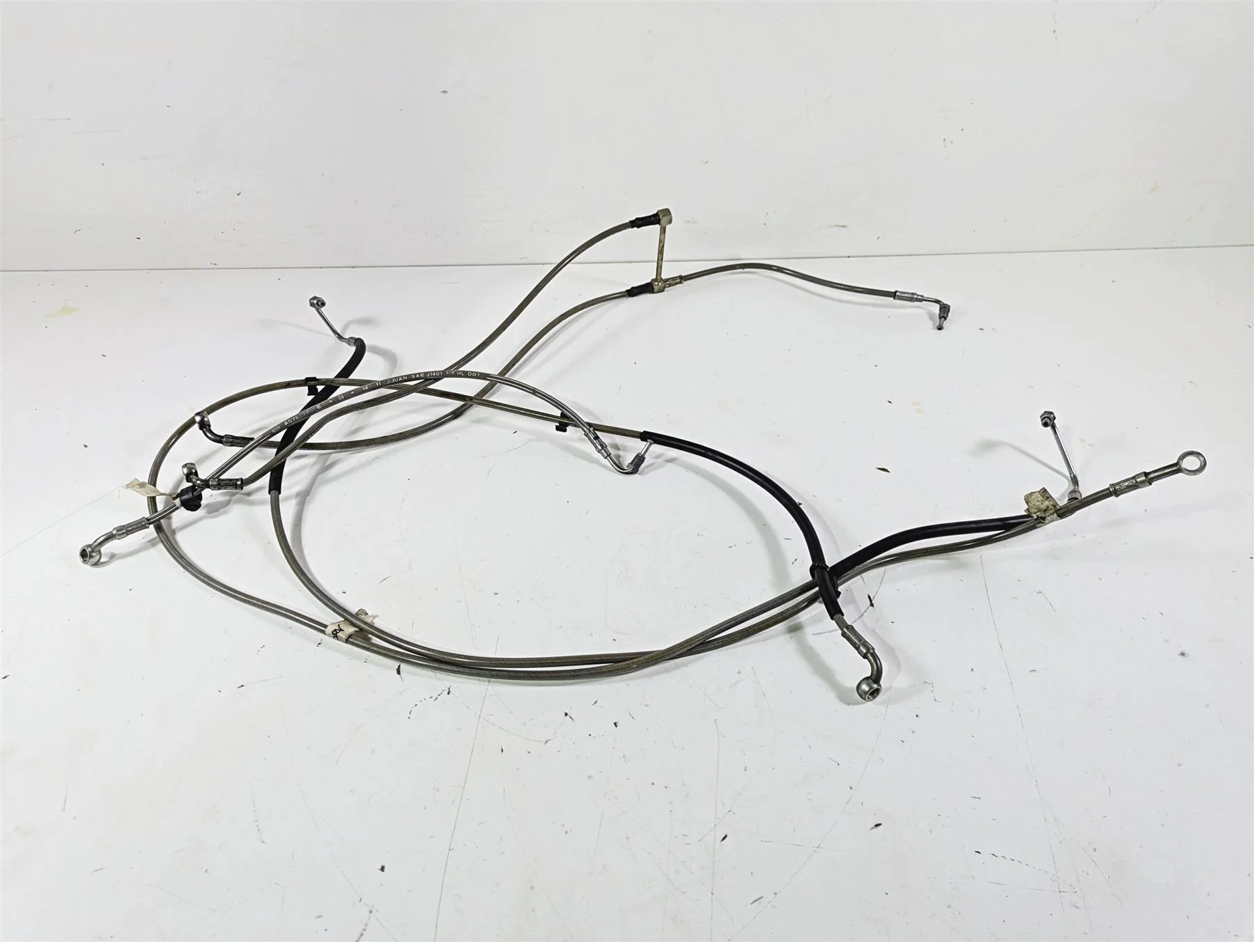 2016 Moto Guzzi Stelvio 1200 8V NTX Abs Brake Line Hose Set 886163 886164 - Image 6