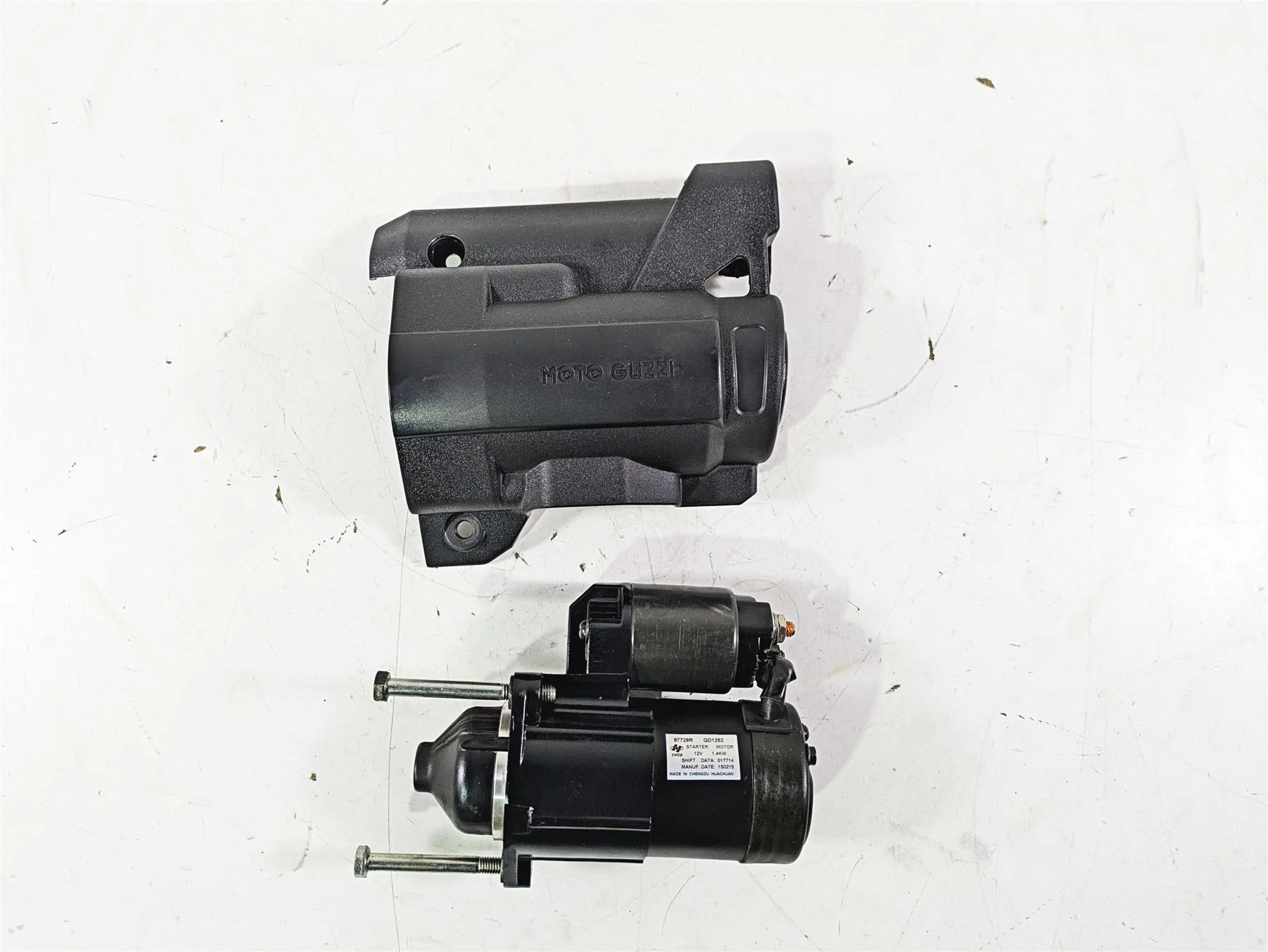2016 Moto Guzzi Stelvio 1200 8V NTX Engine Starter Motor & Cover GU05730730 - Image 5