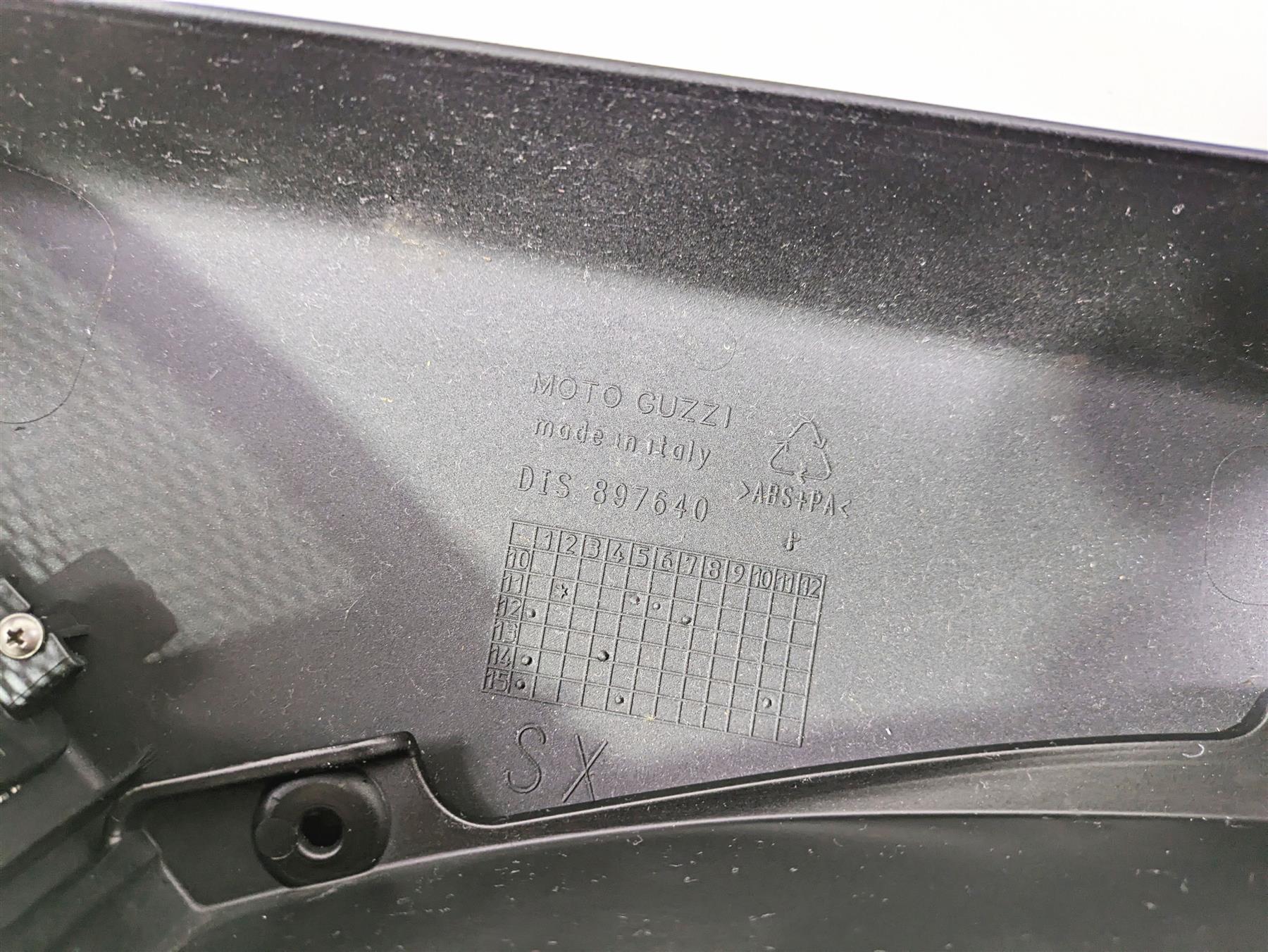 2016 Moto Guzzi Stelvio 1200 8V NTX Left Under Tank Side Cover Set 897638 897640 - Image 12