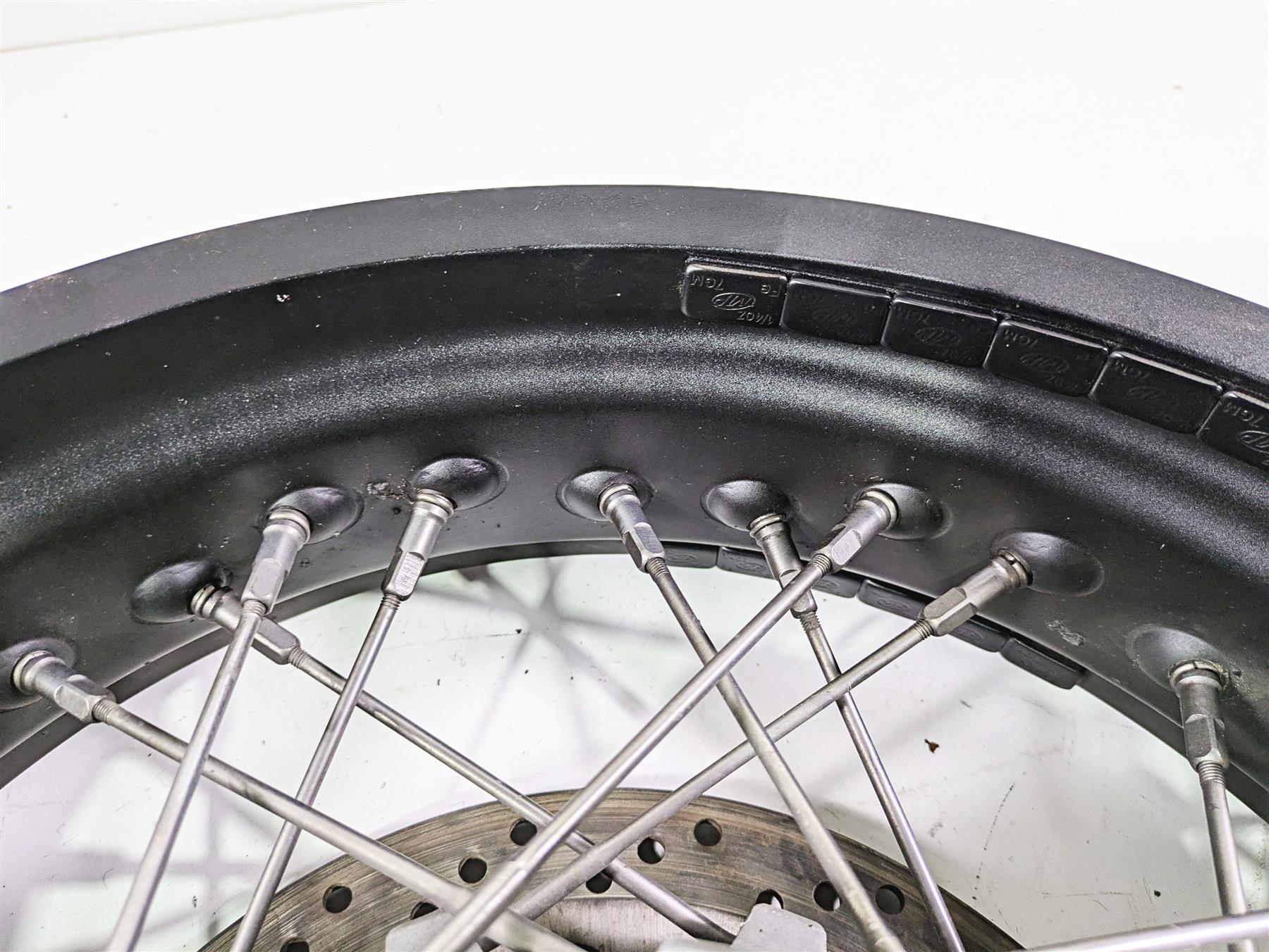 2016 Moto Guzzi Stelvio 1200 8V NTX Straight 17x4.25 Rear Wheel Spoke Rim - Image 7