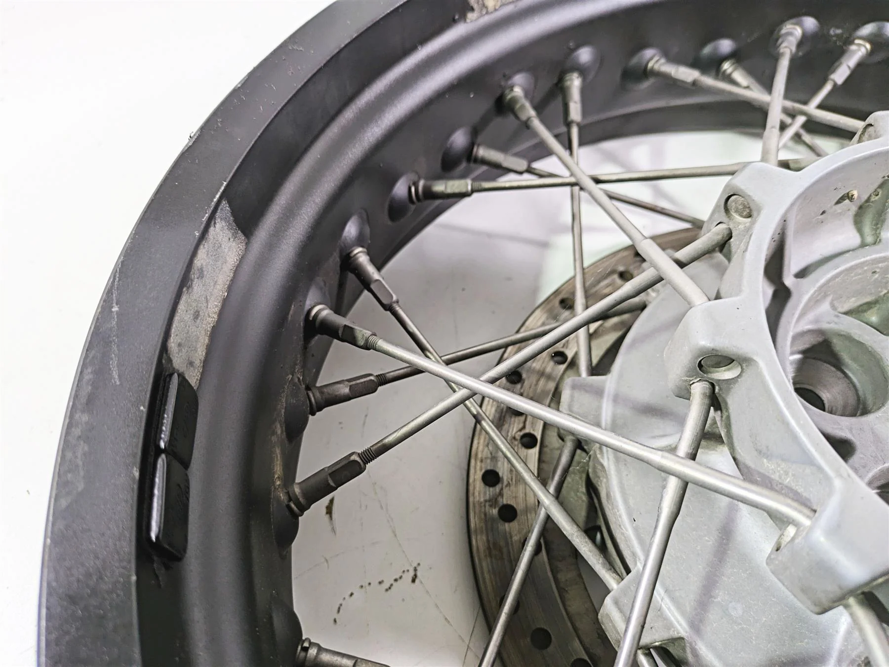 2016 Moto Guzzi Stelvio 1200 8V NTX Straight 17x4.25 Rear Wheel Spoke Rim - Image 8