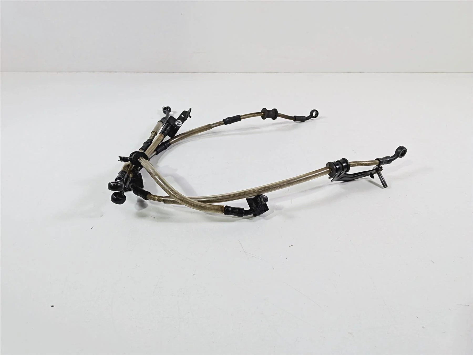 2016 Yamaha YZF R1 RN32 Front Abs Brake Line Set 2CR-2584A-01-00 2CR-2584B-00-00 - Image 4
