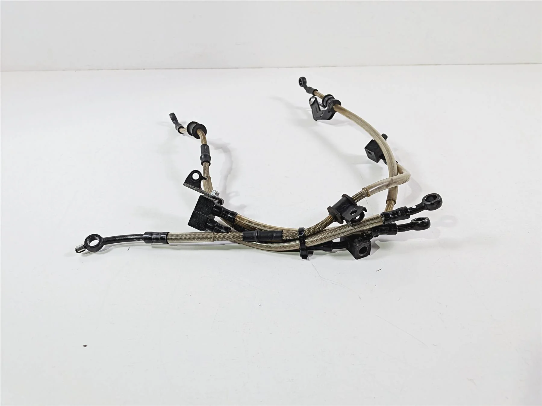 2016 Yamaha YZF R1 RN32 Front Abs Brake Line Set 2CR-2584A-01-00 2CR-2584B-00-00 - Image 5