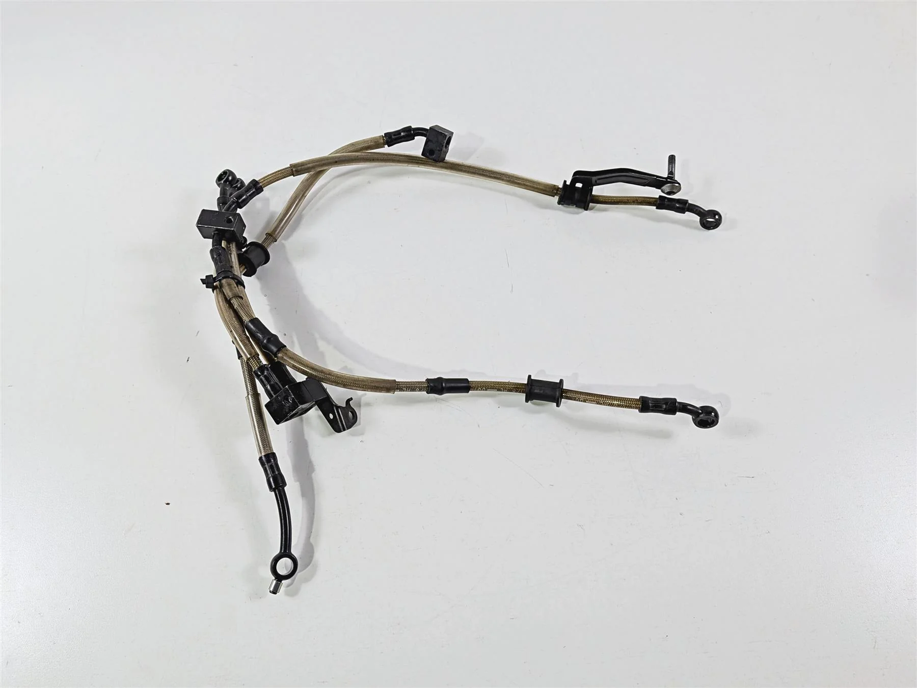 2016 Yamaha YZF R1 RN32 Front Abs Brake Line Set 2CR-2584A-01-00 2CR-2584B-00-00 - Image 7