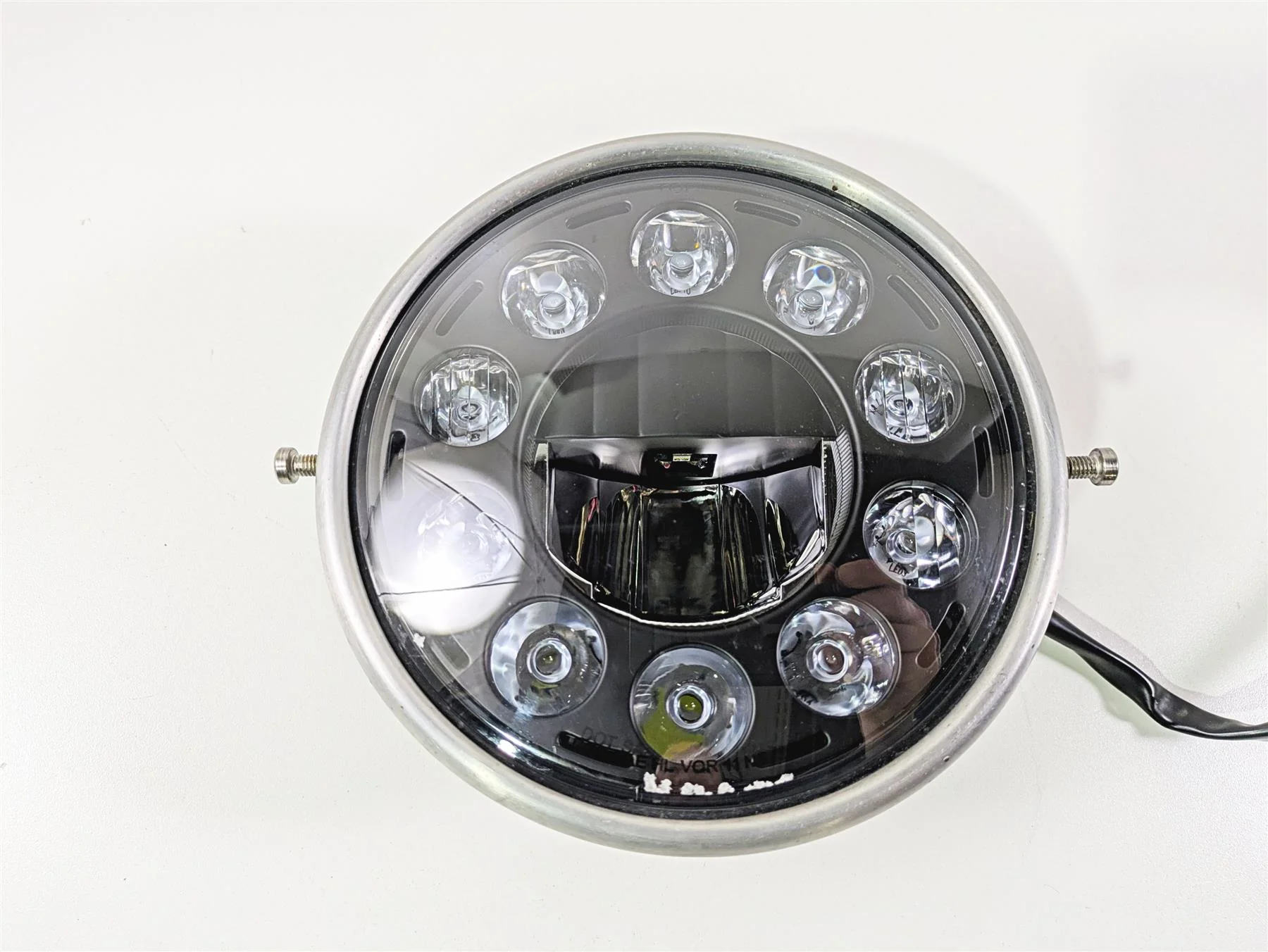 2016 Zero Motorcycles S 9.8 7 Inch Round 11 Diode Chrome Crystal High Power LED Headlight 29-160614