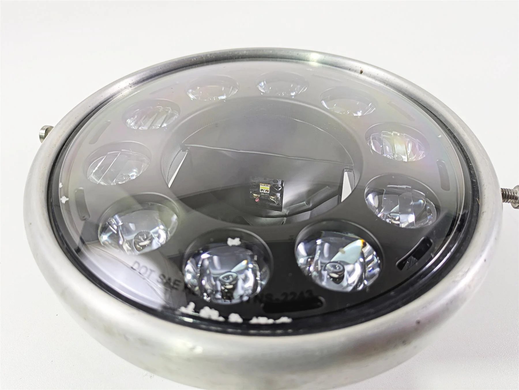 2016 Zero Motorcycles S 9.8 7 Inch Round 11 Diode Chrome Crystal High Power LED Headlight 29-160614 - Image 9