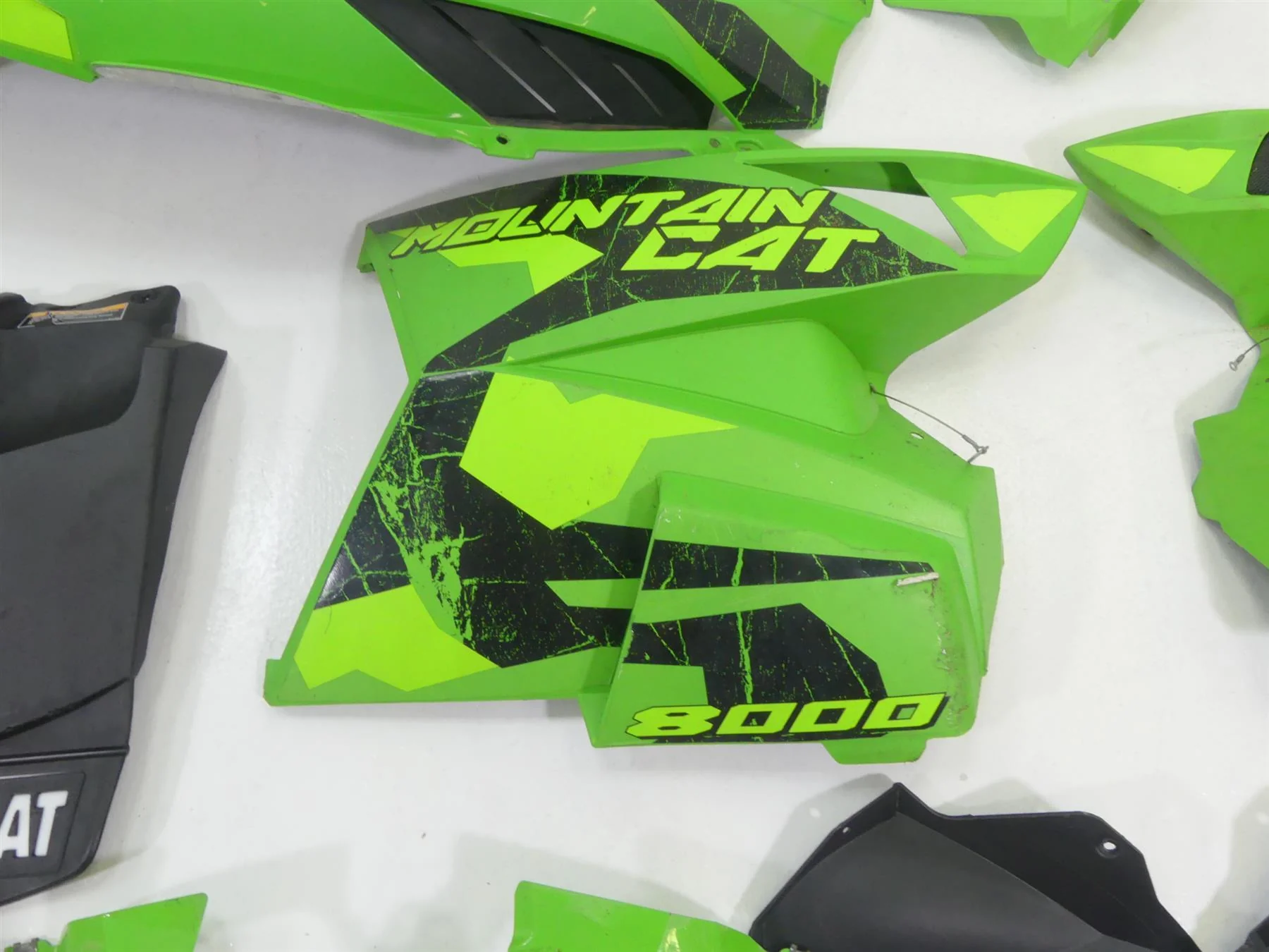 2017 Arctic Mountain Cat M8000 153 Green Plastics Fairing Cover Cowl Set - Image 5