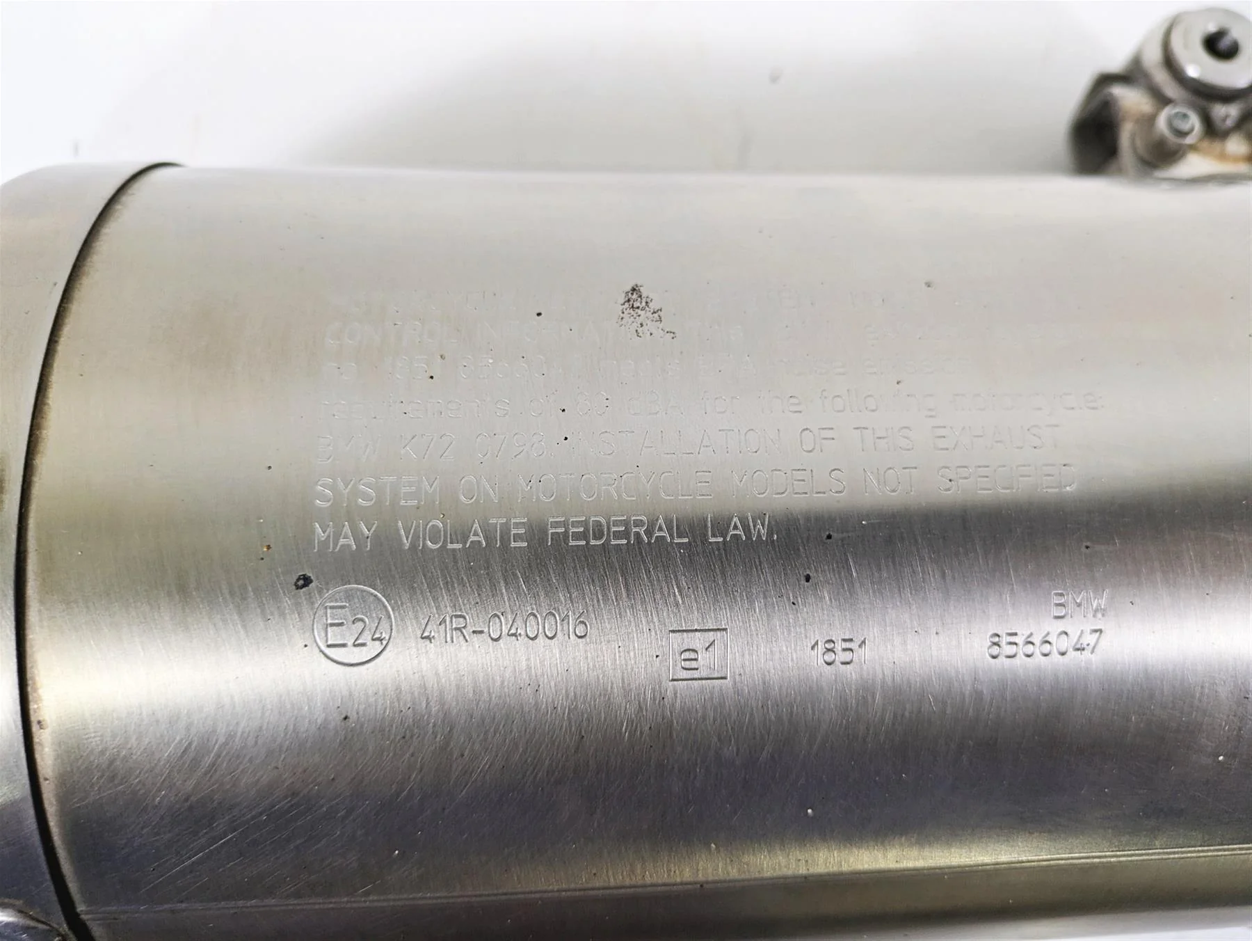 2017 BMW F800GS Adv K75 Exhaust Pipe Muffler Lafranconi 18518555688 - Image 6