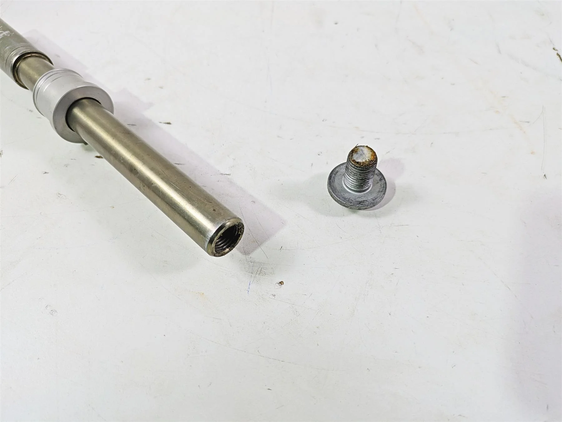 2017 BMW F800GS Adv K75 Front Axle Wheel Spindle 36317713558 - Image 7