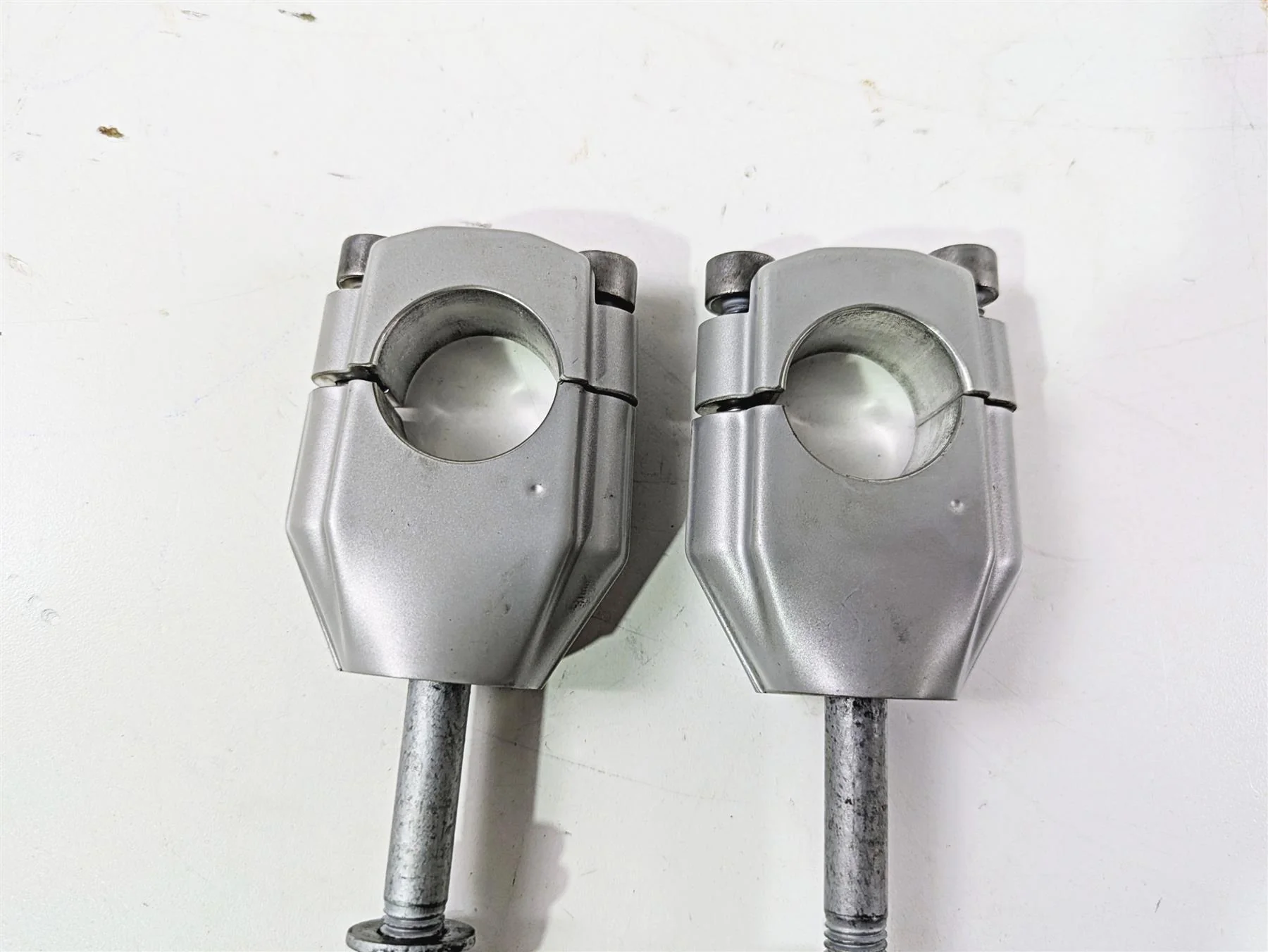 2017 BMW F800GS Adv K75 Handlebar Riser Holder Clamp Set 31427715491 - Image 6