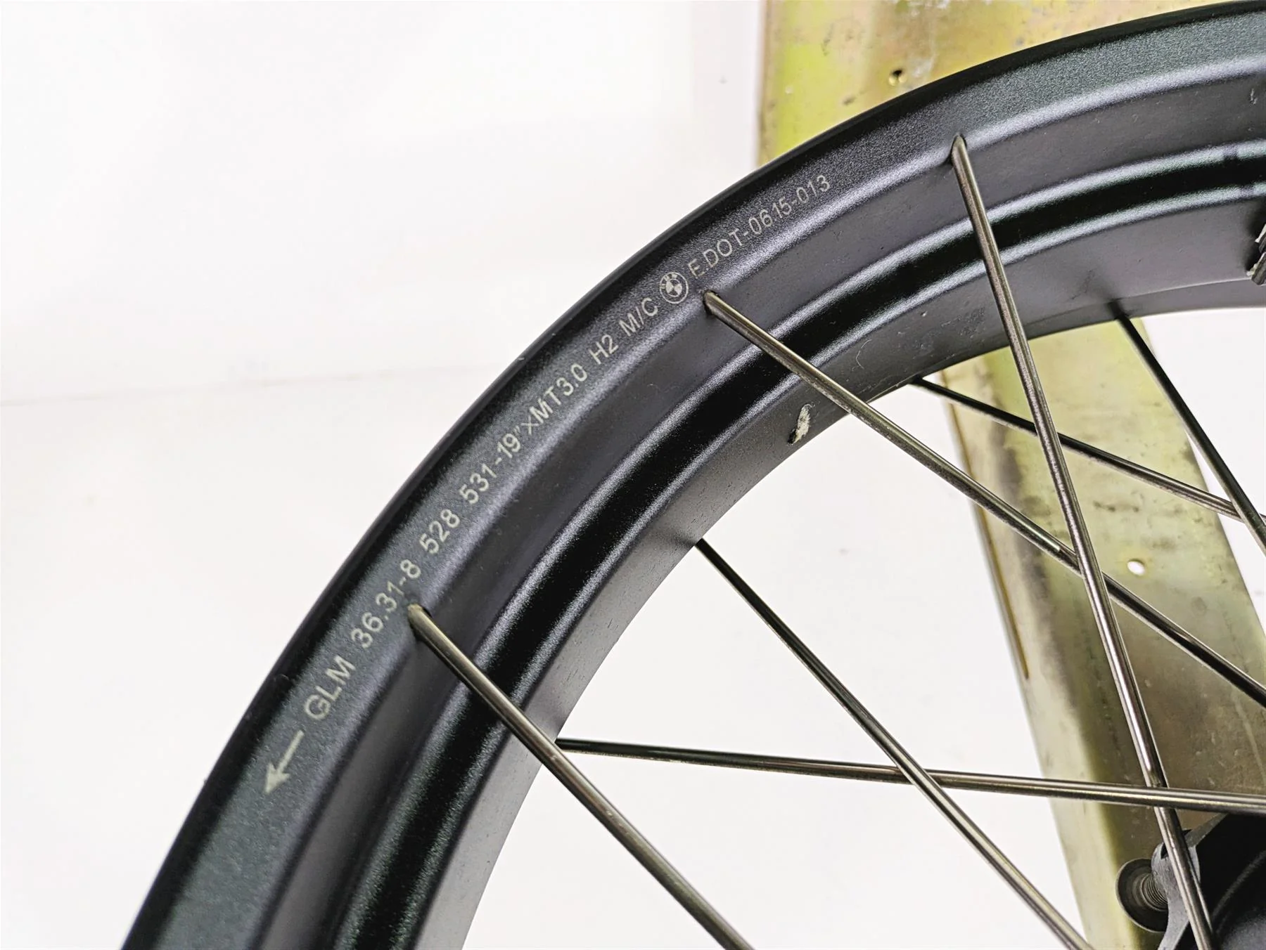 2017 BMW R1200 GS K50 19x3 Front Wheel Spoke Rim - Runout 36318528530 - Image 3