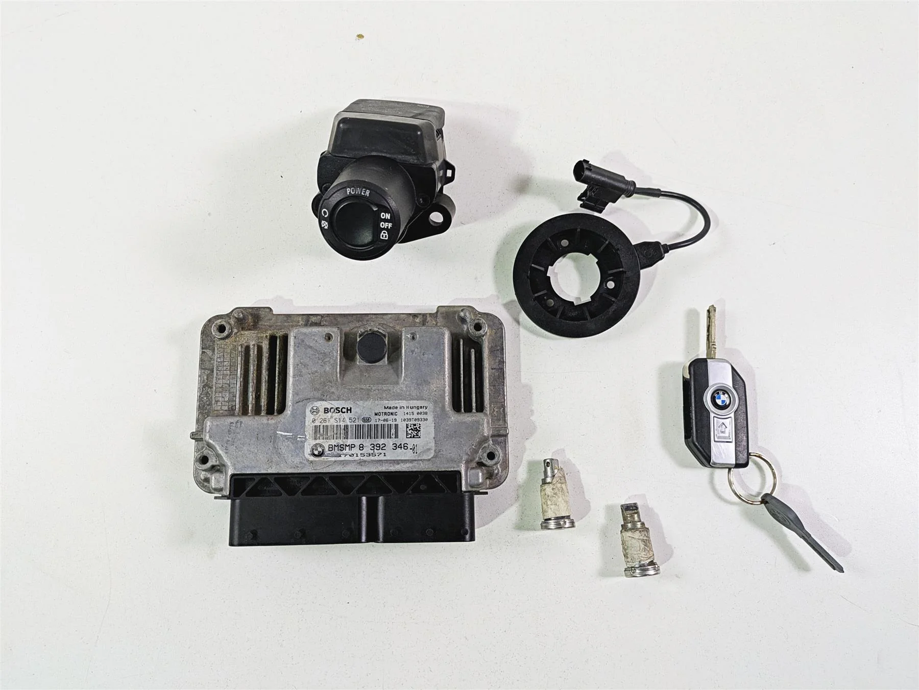 2017 BMW R1200 GS K50 Cdi Ecm Handsfree Ignition Switch Key Lock Set 13618392346 - Image 4